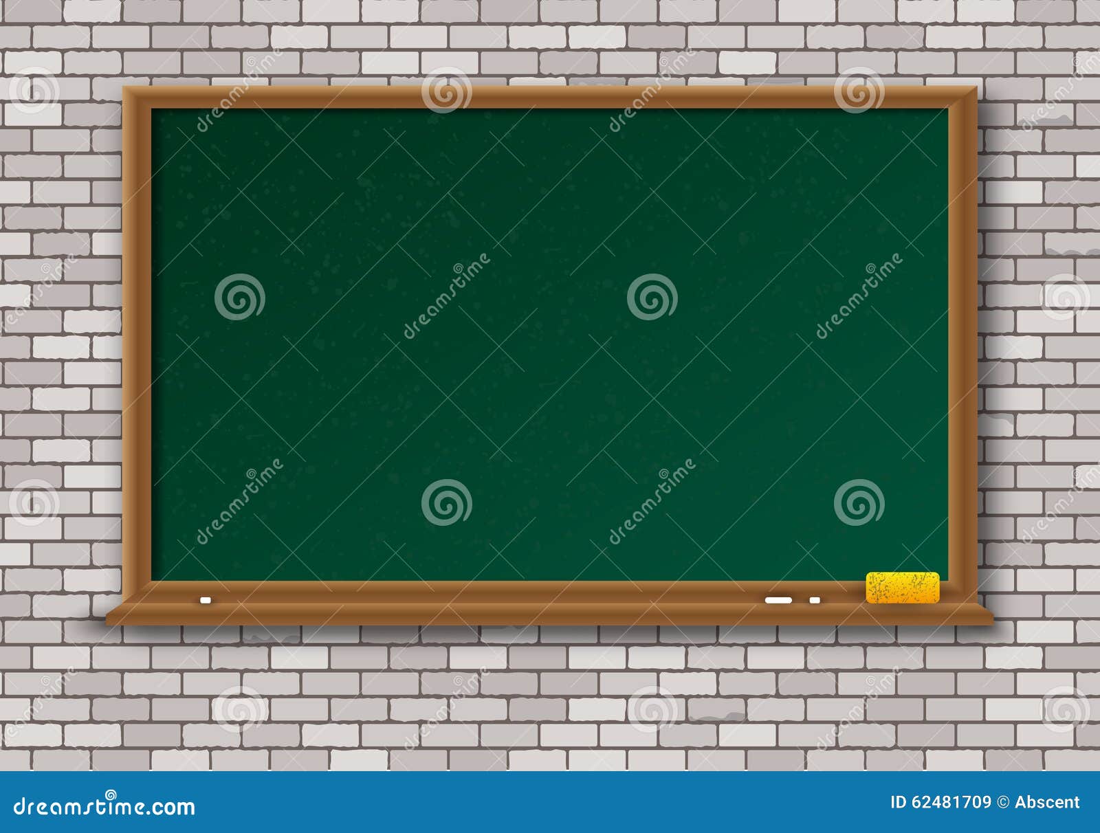 Leere Grune Tafel Mit Holzrahmen Vektor Abbildung Illustration Von Tafel Grune