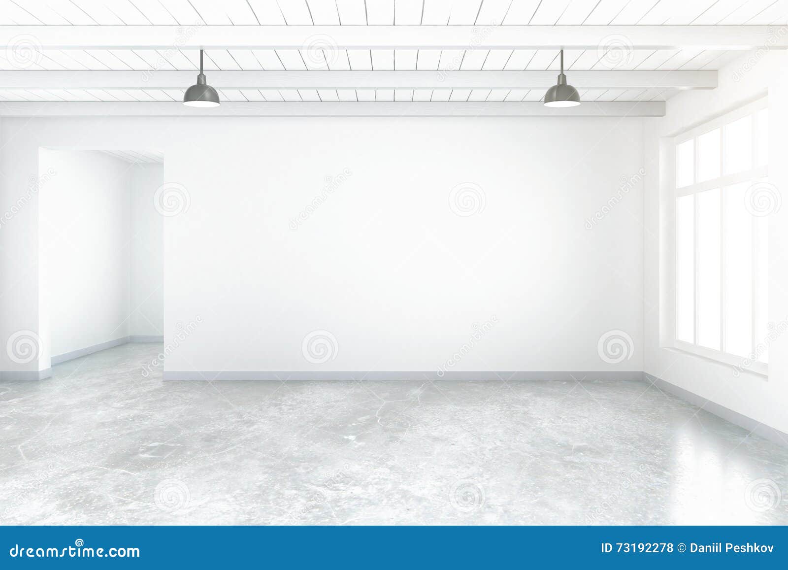 Leere Wand im Raum stock abbildung. Illustration von auszug - 73192278