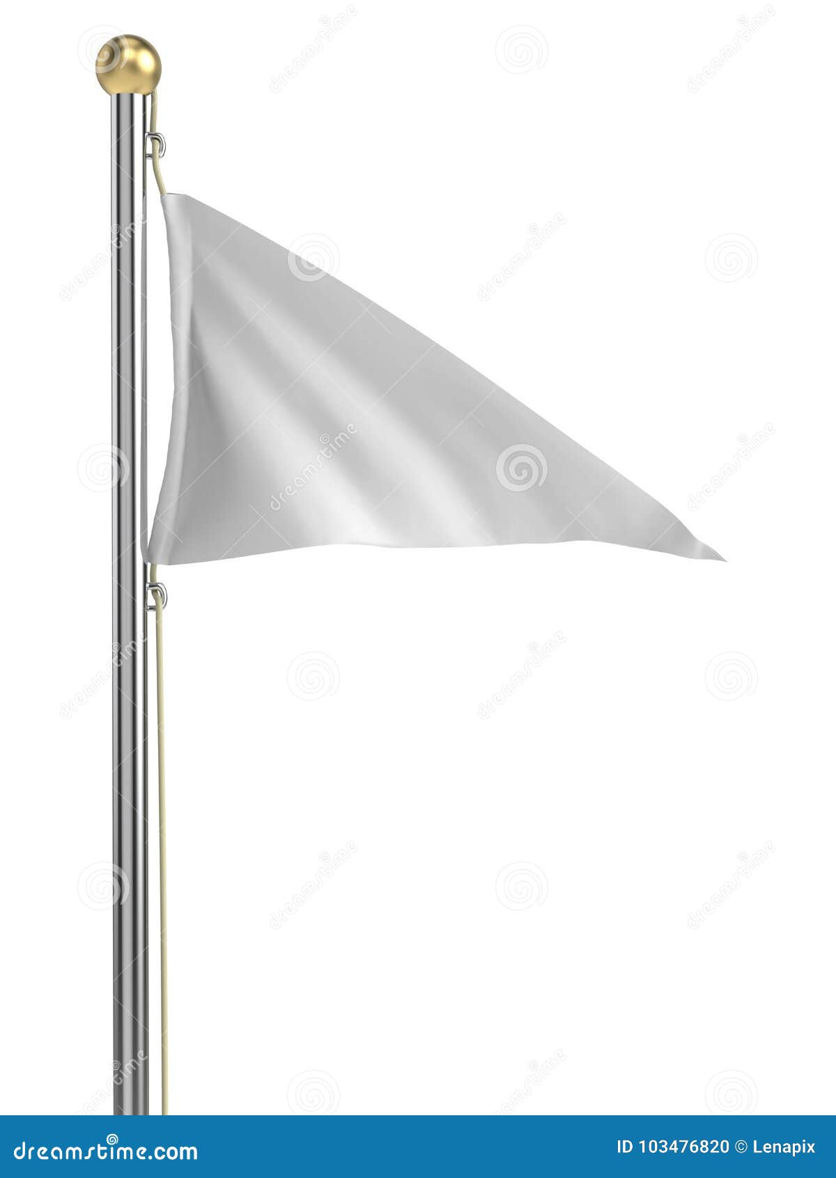 Leere Weisse Gewellte Dreieckige Flagge Stock Abbildung Illustration Von Gewellte Leere