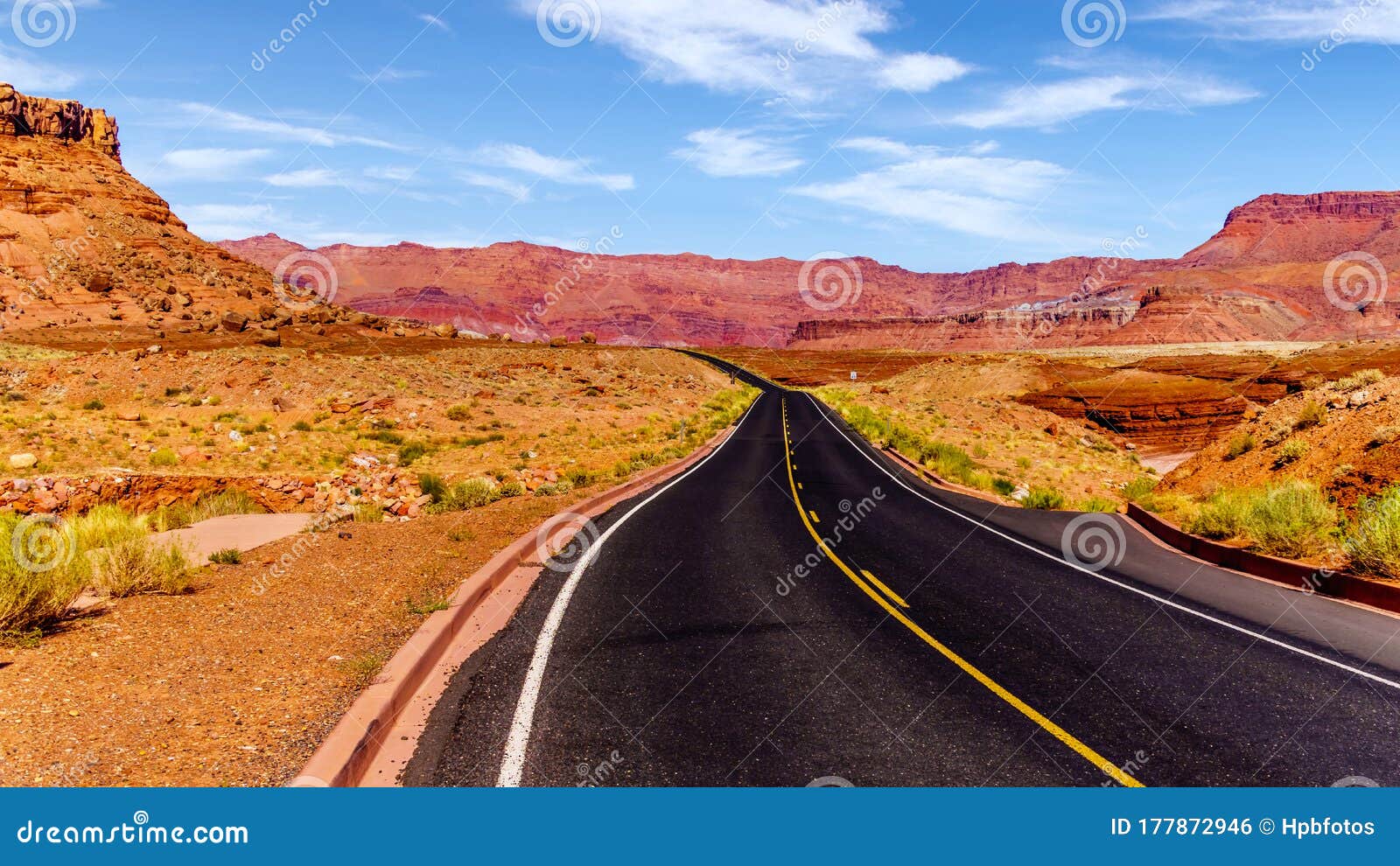 lees ferry road, also called honey moon trail, in marble canyon in vermilion cliffs wilderness area