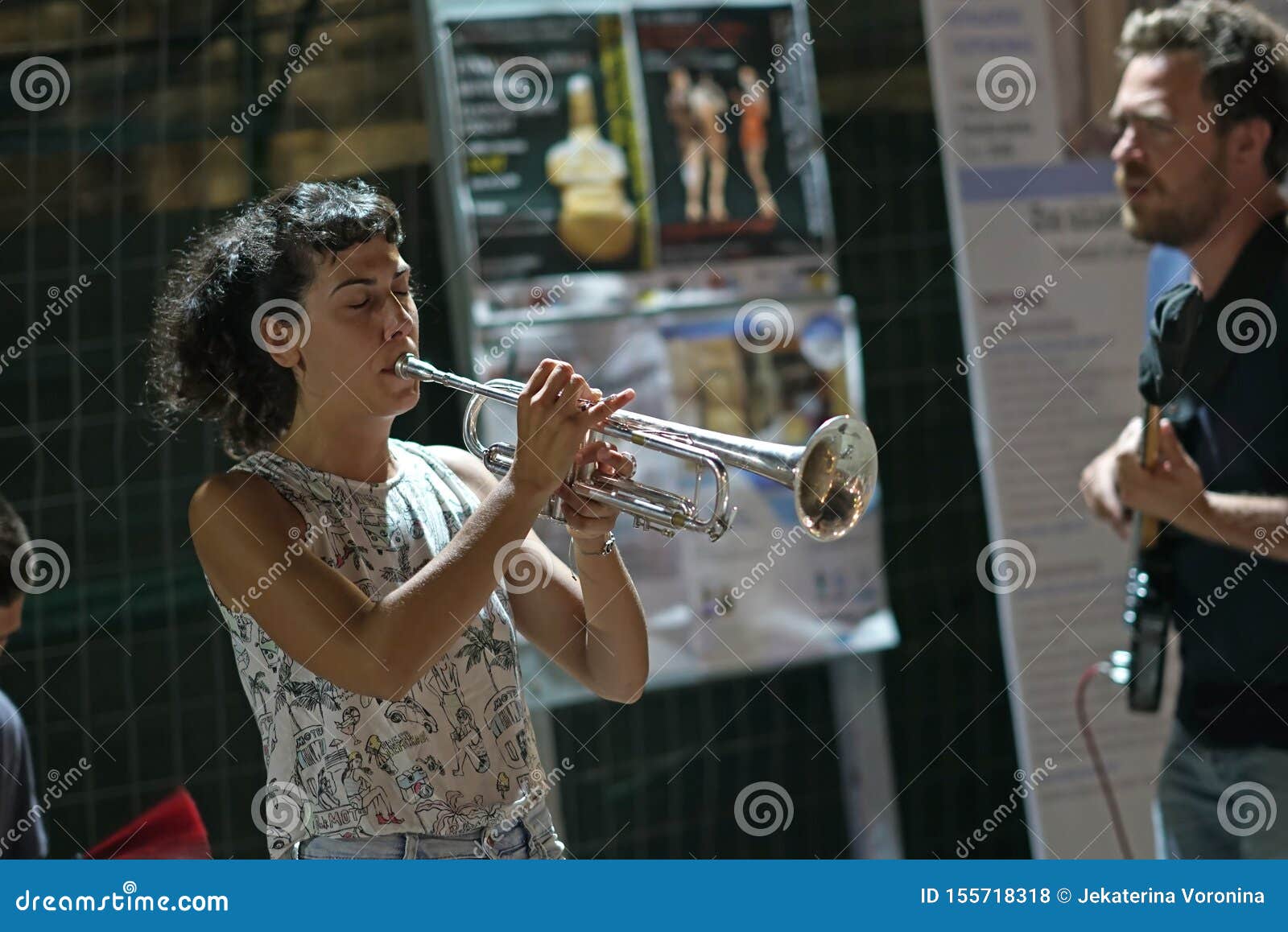 Lefkas, Greece, July 13 2018, Evening View of the City of Lefkas with a ...