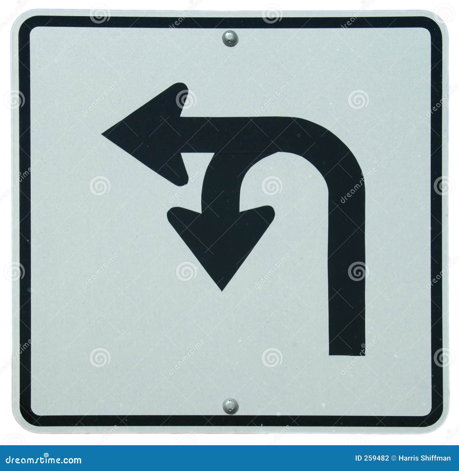 pivot xl or photo. U Image of arrows street, Left Turn white, stock