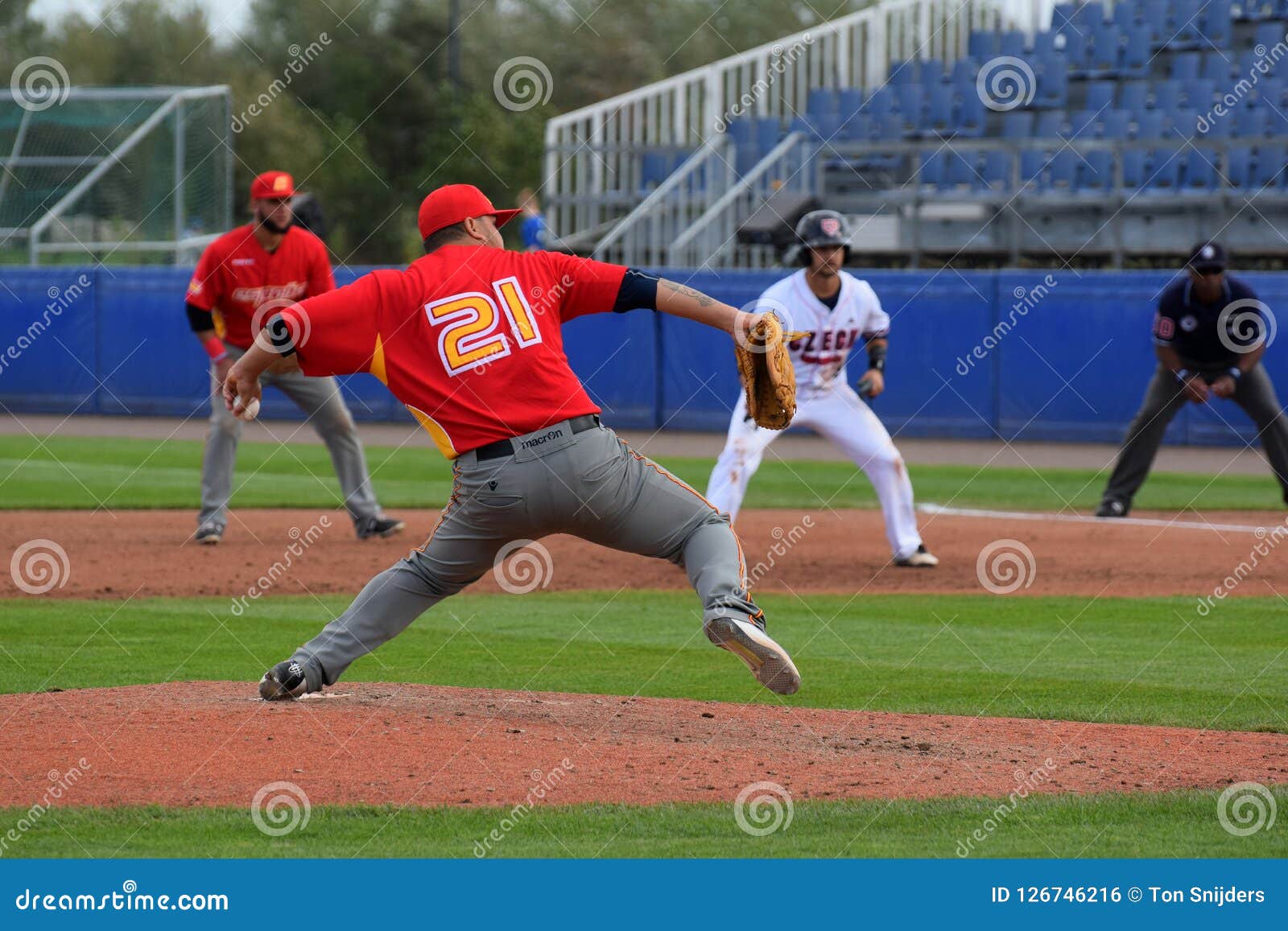 Lefthanded Spanish Pitcher in the Game Editorial Photo Image of
