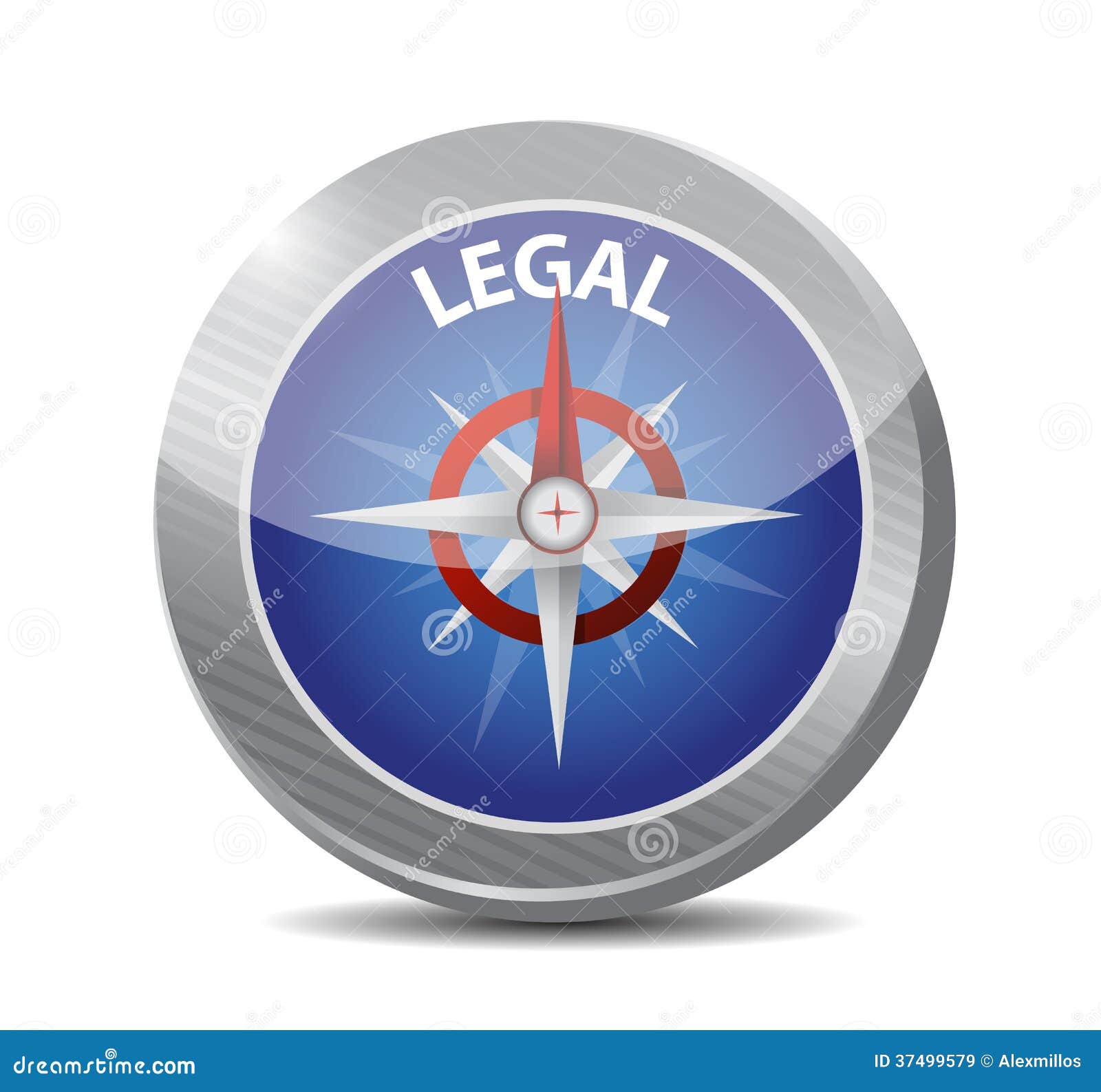 Legal Compass Illustration Design Stock Illustration Illustration of