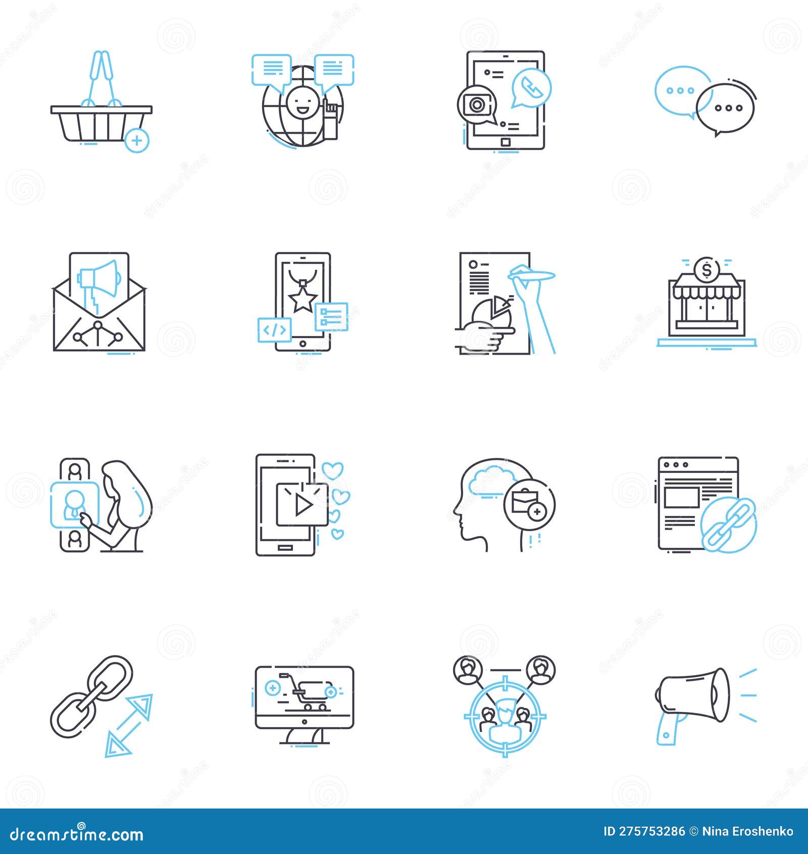 Legal and Compliance Linear Icons Set. Ethics, Regulation, Governance