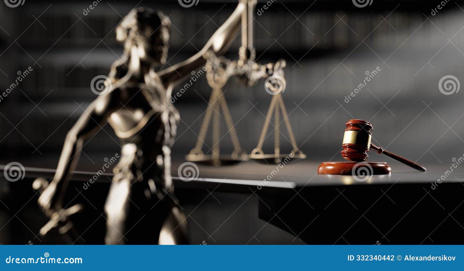 legal concept: themis is the goddess of justice and the judge's gavel hammer as a  of law and order on the