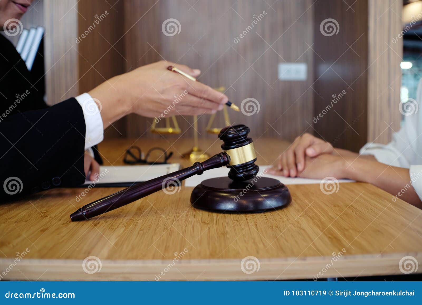 legal counsel presents to the client a signed contract with gave