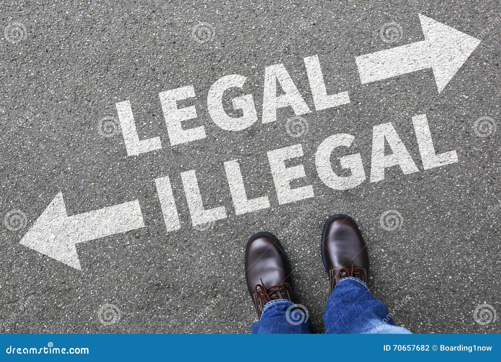 legal illegal businessman business man concept decision prohibit