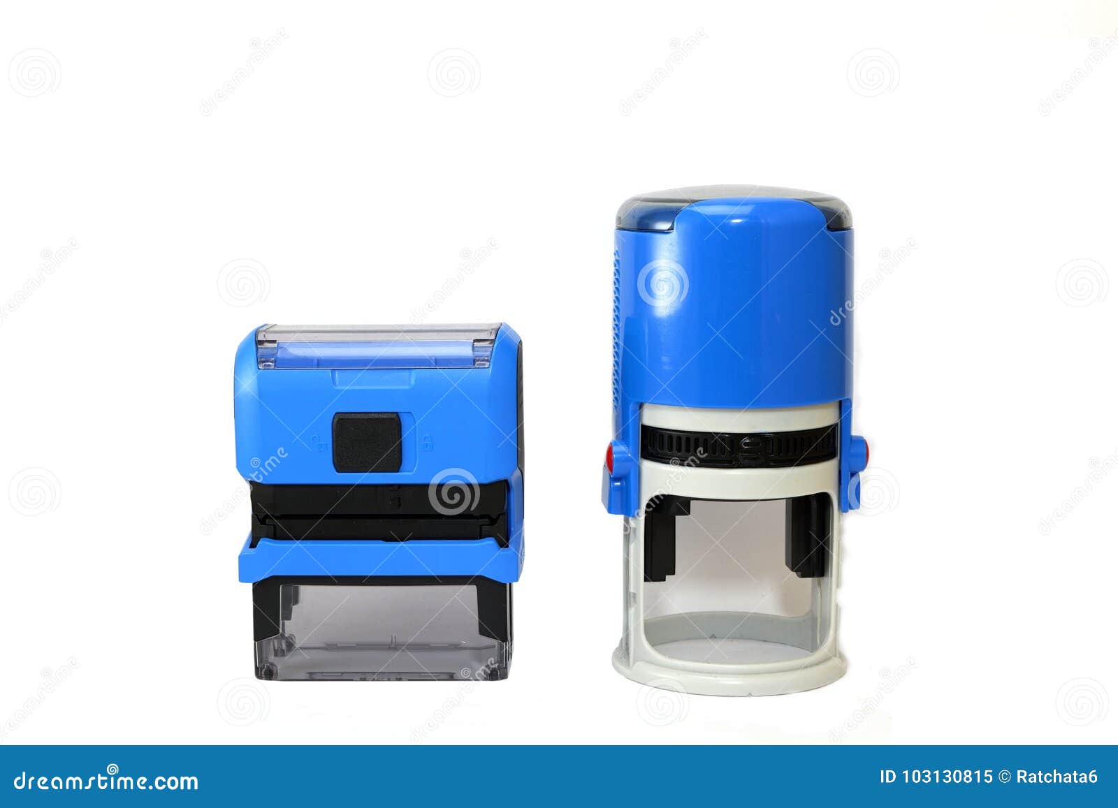 Legal Ink Stamper Isolated on White Background.two Different Type Stock