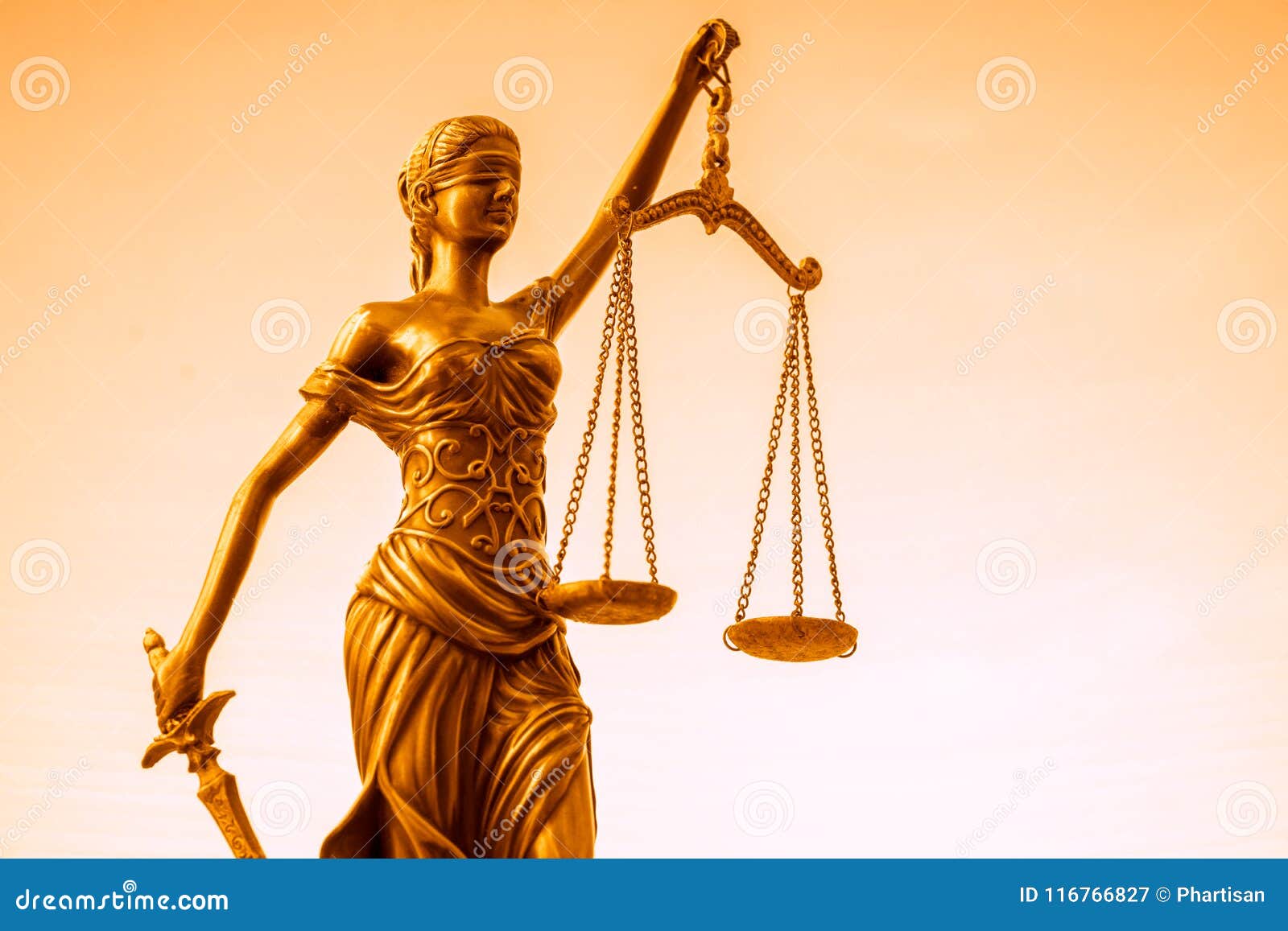 legal law concept image, scales of justice, golden light.