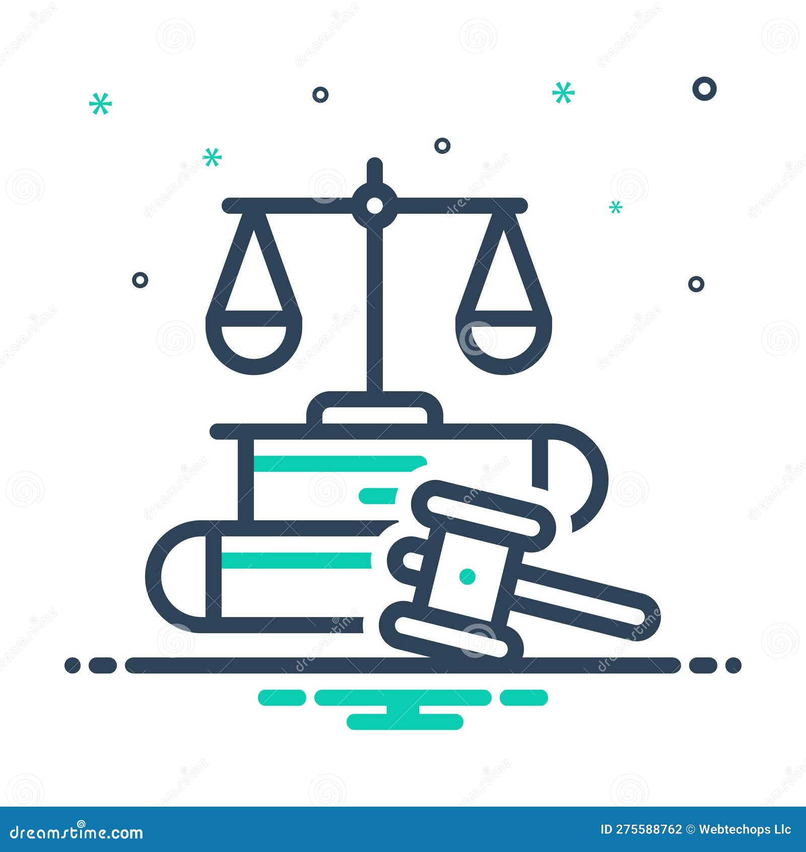 mix icon for legally, law and justice