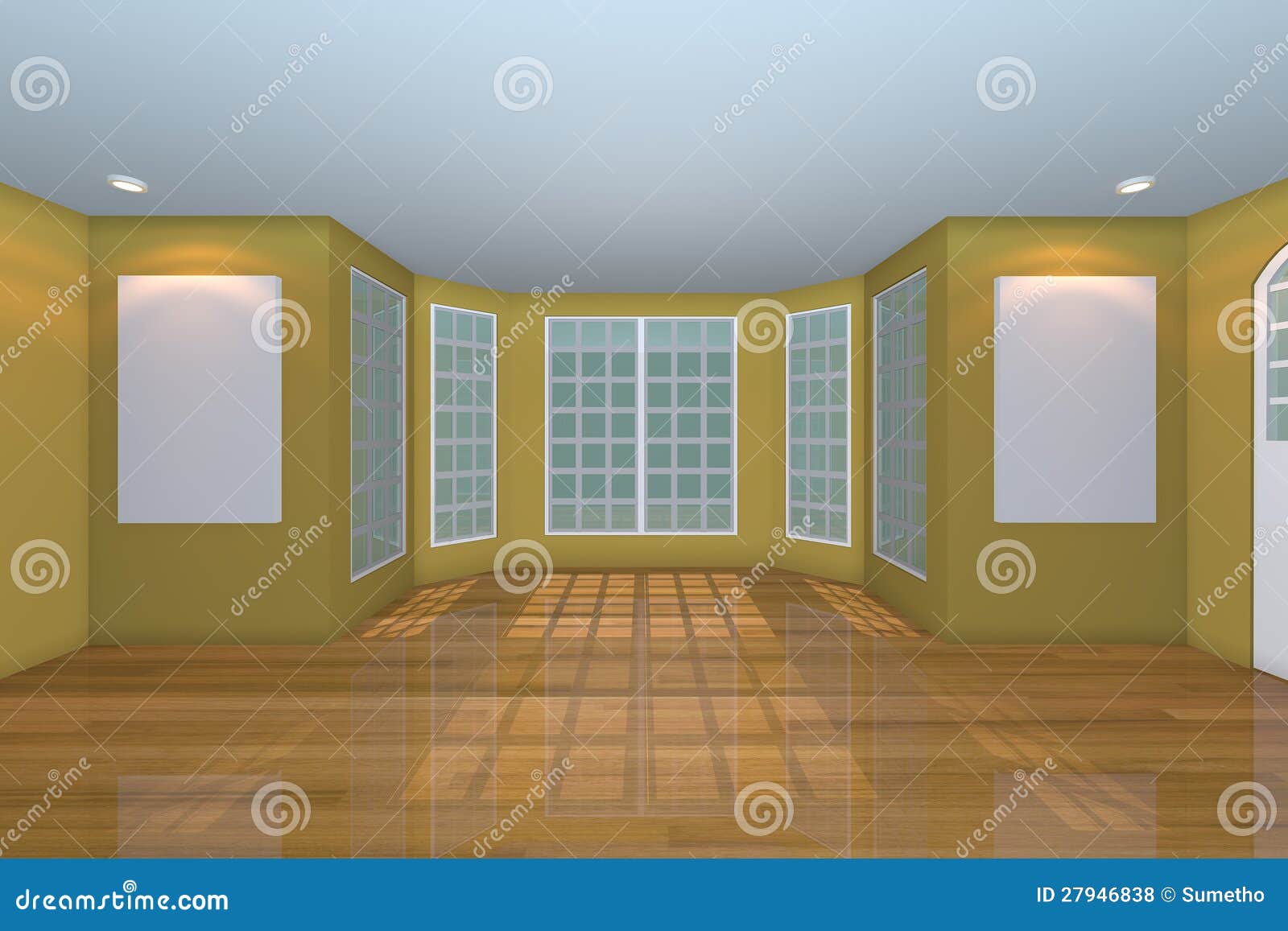Lege gele woonkamer royalty vrije stock foto's afbeelding: 27946838