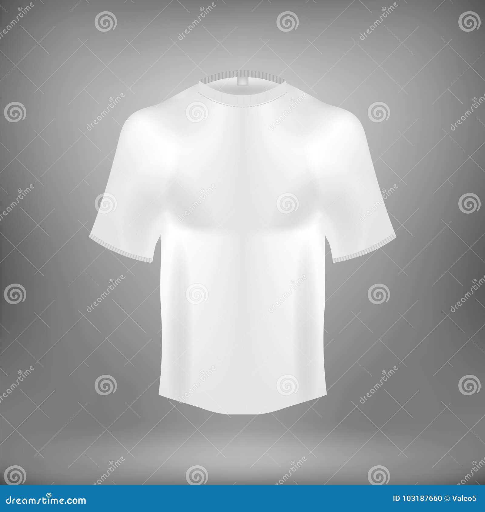 Lege Witte Katoenen T-shirt Stock Illustratie - Illustration of ...
