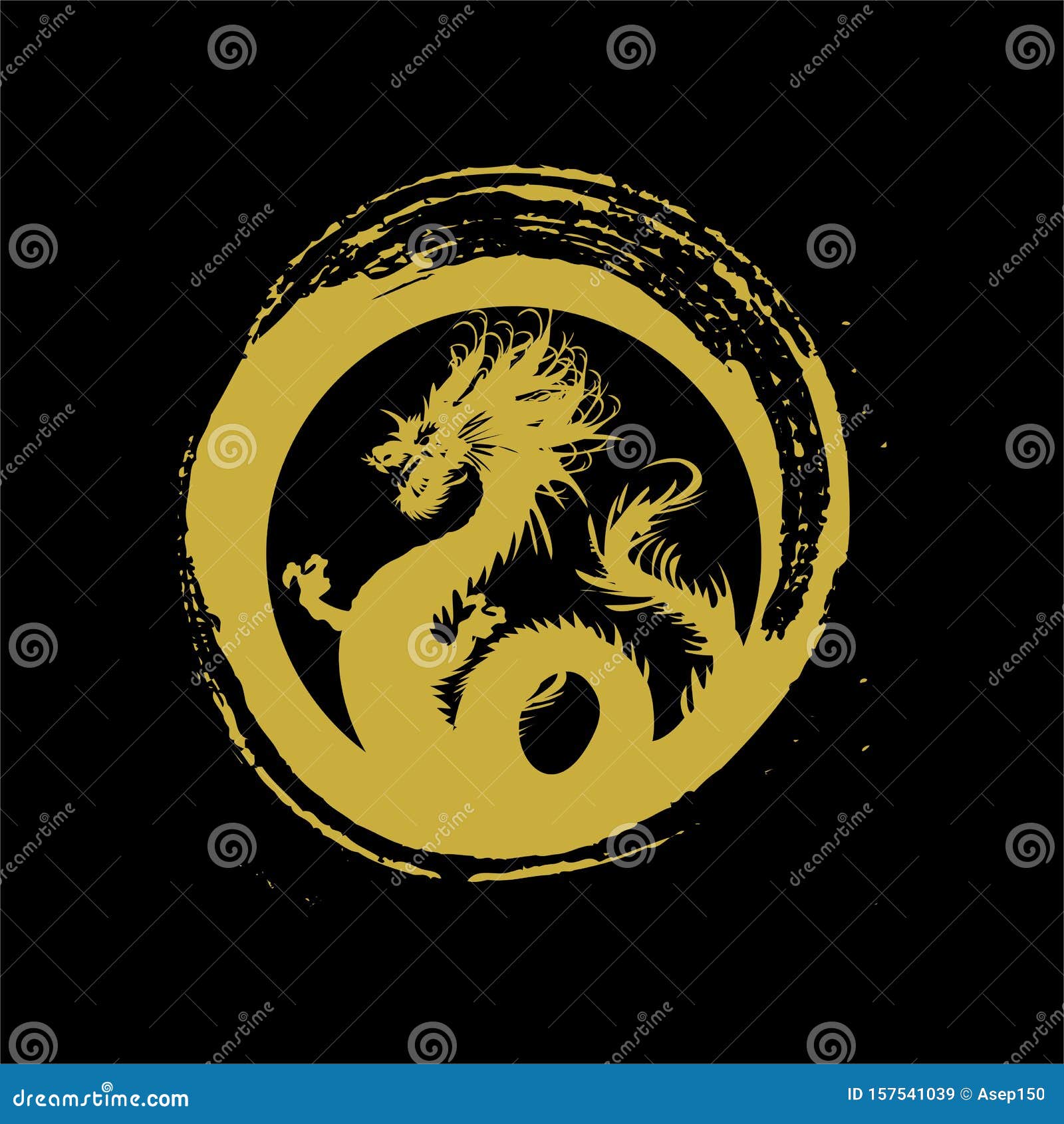 Golden Chinese Dragon Logo Stock Illustrations 1 Golden Chinese Dragon Logo Stock Illustrations Vectors Clipart Dreamstime