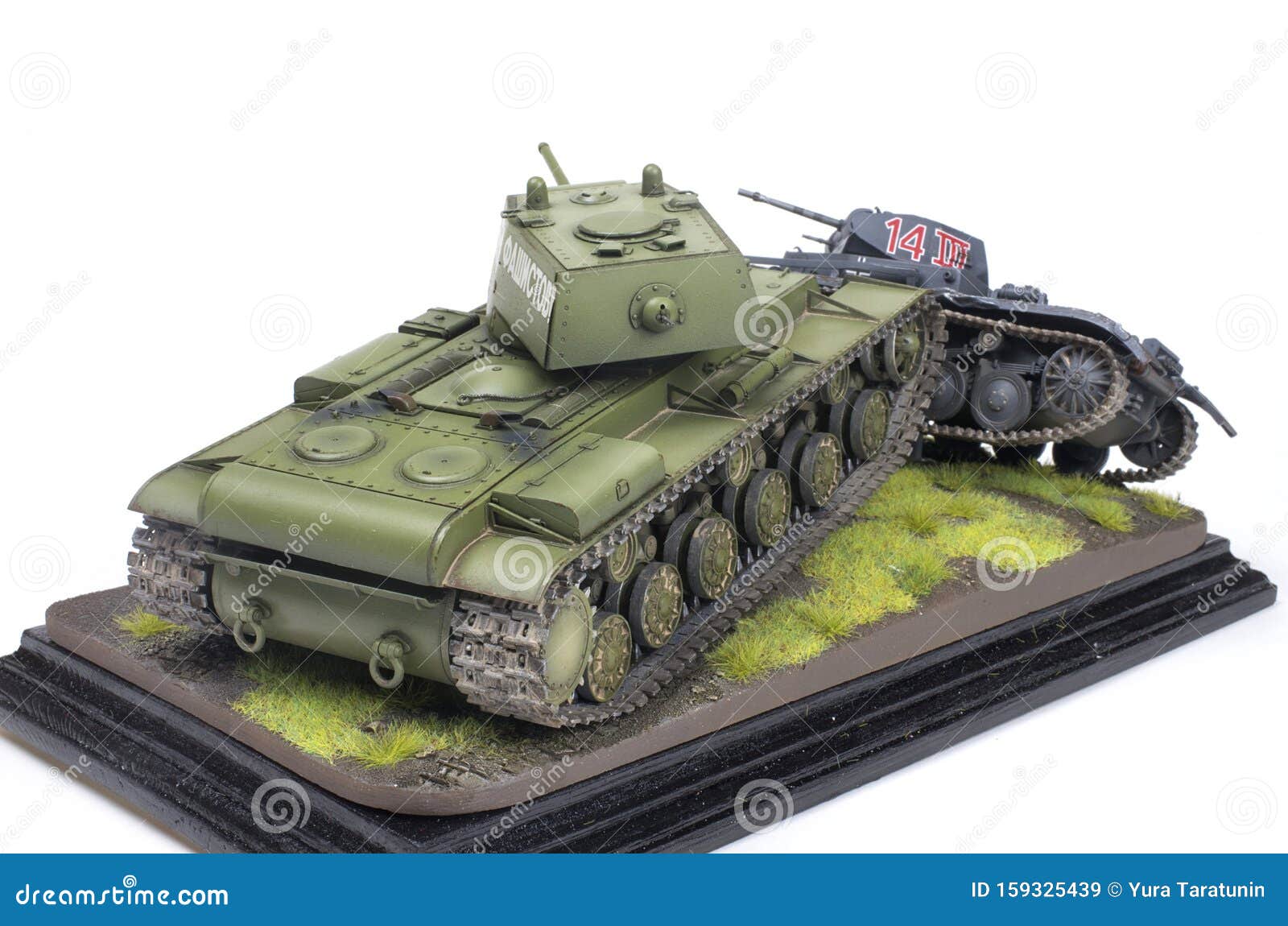 Legendary Soviet Heavy Tank KV-1, Rams German Light Tank T-IIC I 