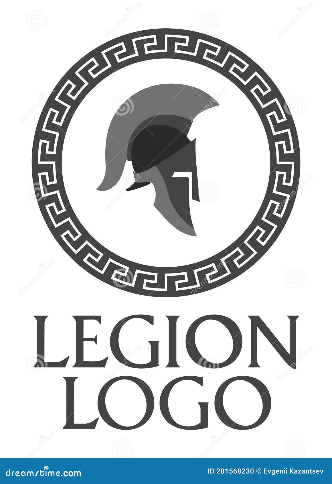 Legion Logo. Ancient Greek Helmet in a Round Greek Pattern Stock Vector -  Illustration of emblem, greece: 201568230, image size:1160x1690