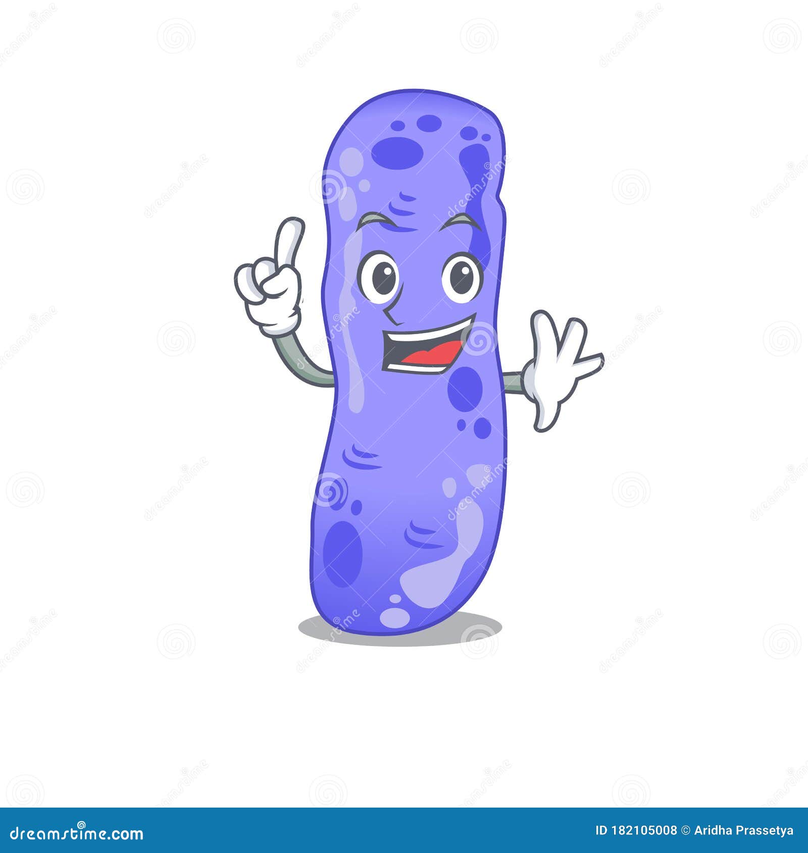 Legionella Mascot Character Design with One Finger Gesture Stock Vector ...