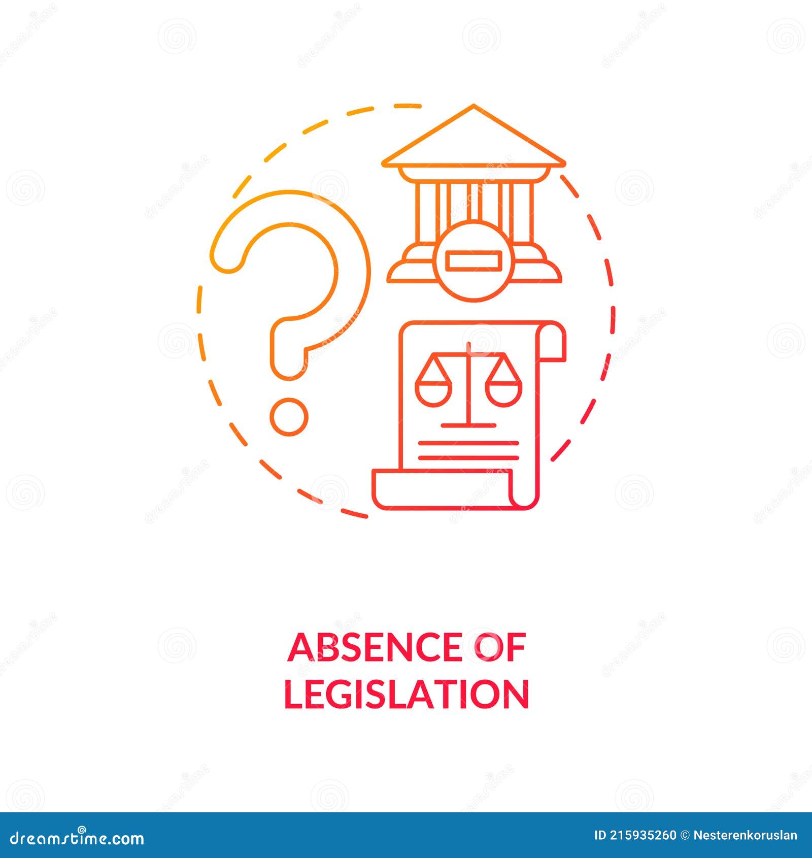 Legislation Absence Concept Icon Stock Vector Illustration of concept