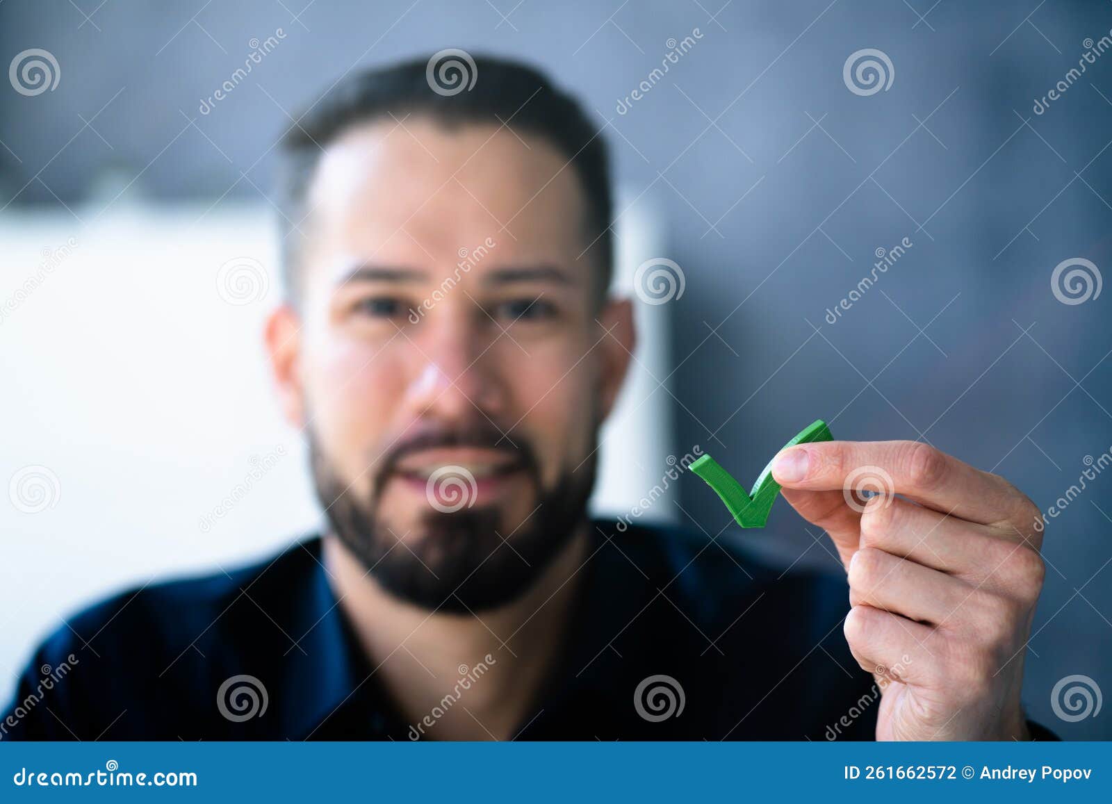 Legitimate Correct Answer Appropriate Green Check Stock Photo Image