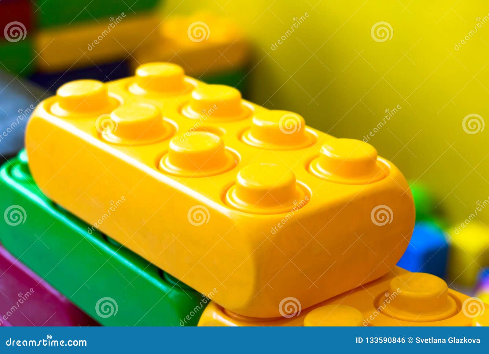lego blocks on the children`s playgroud.