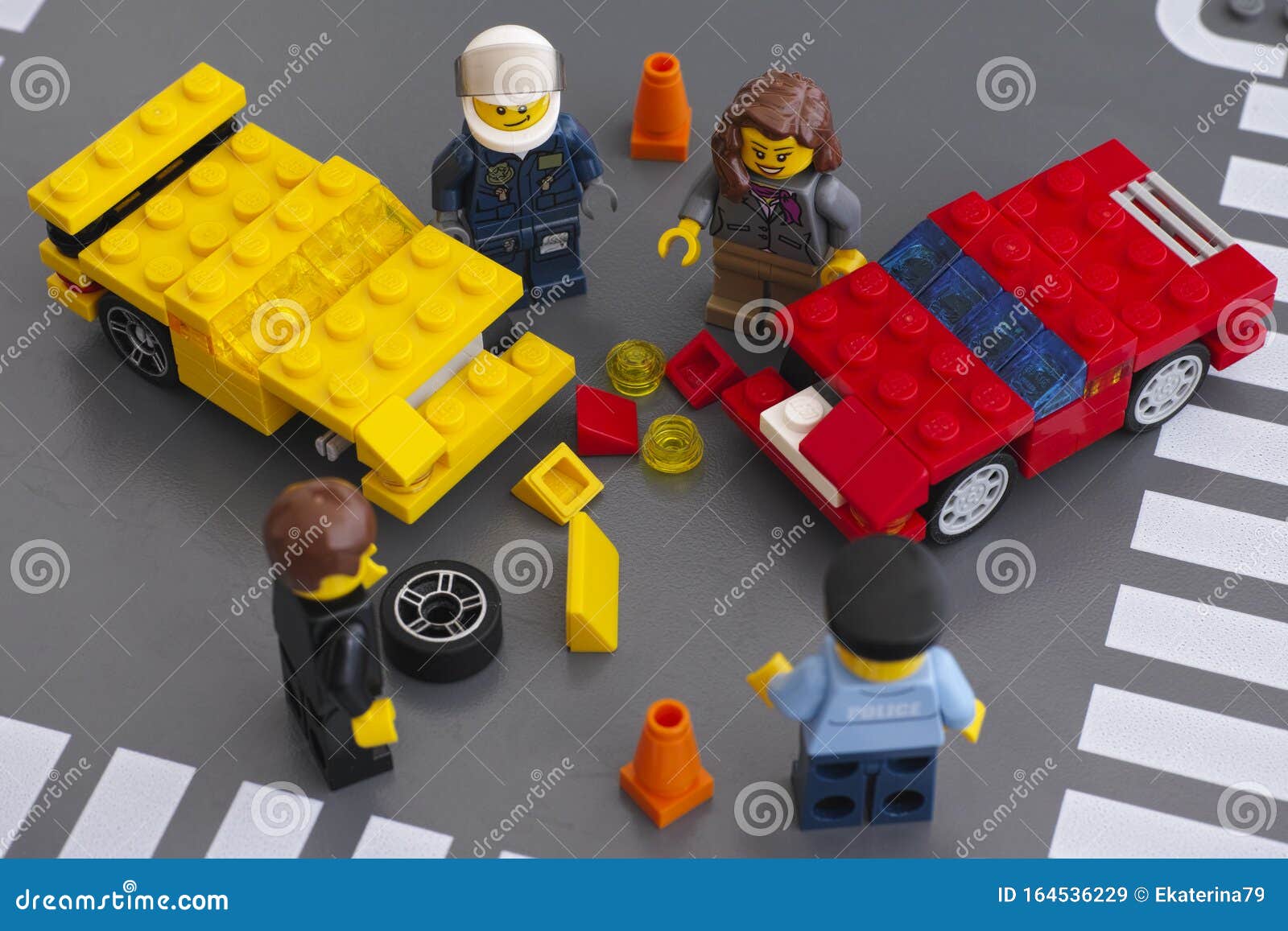 car crash lego