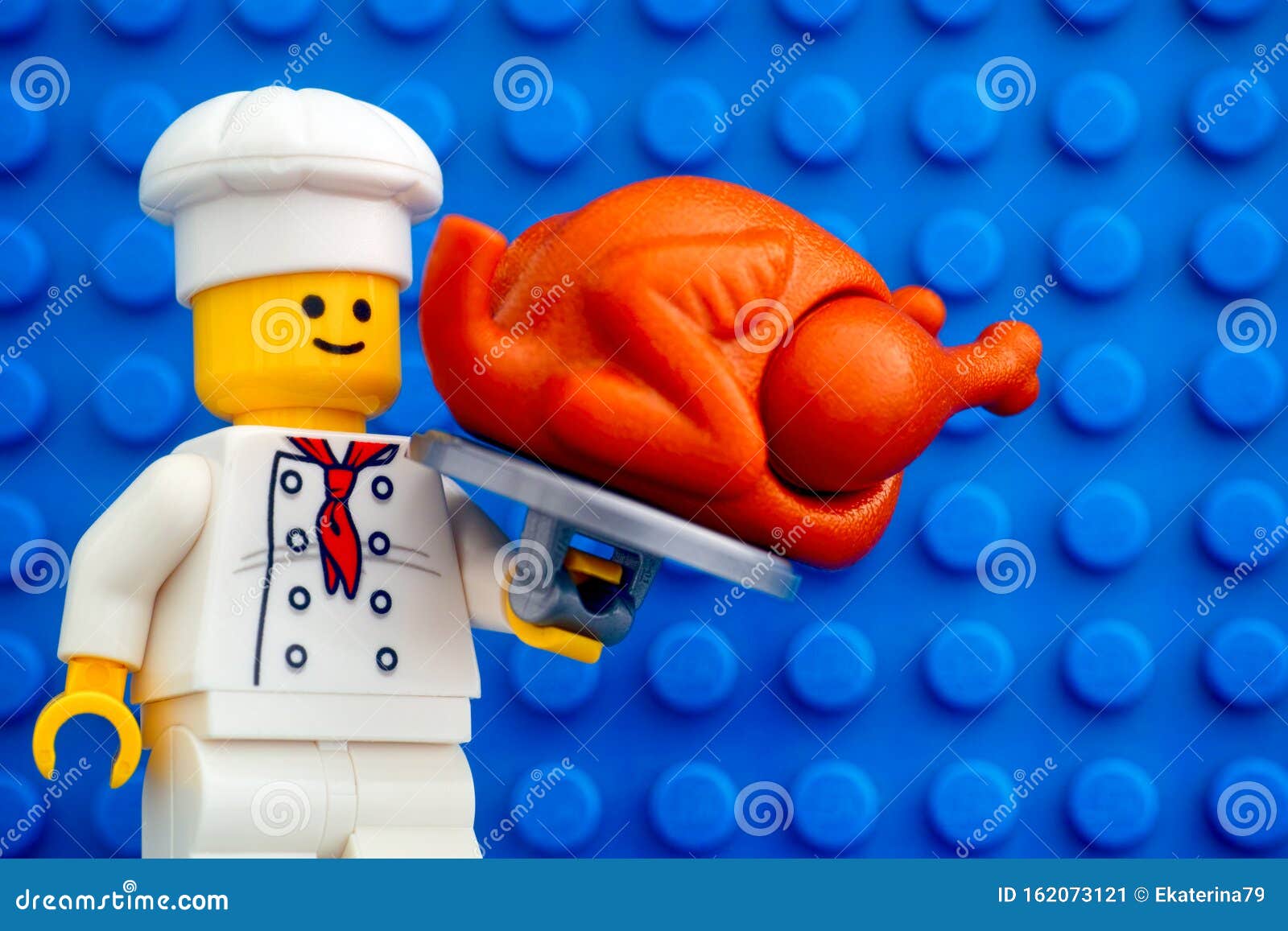 LEGO® City Minifigure Chef lot w/ food apple & turkey leg red scarf tie