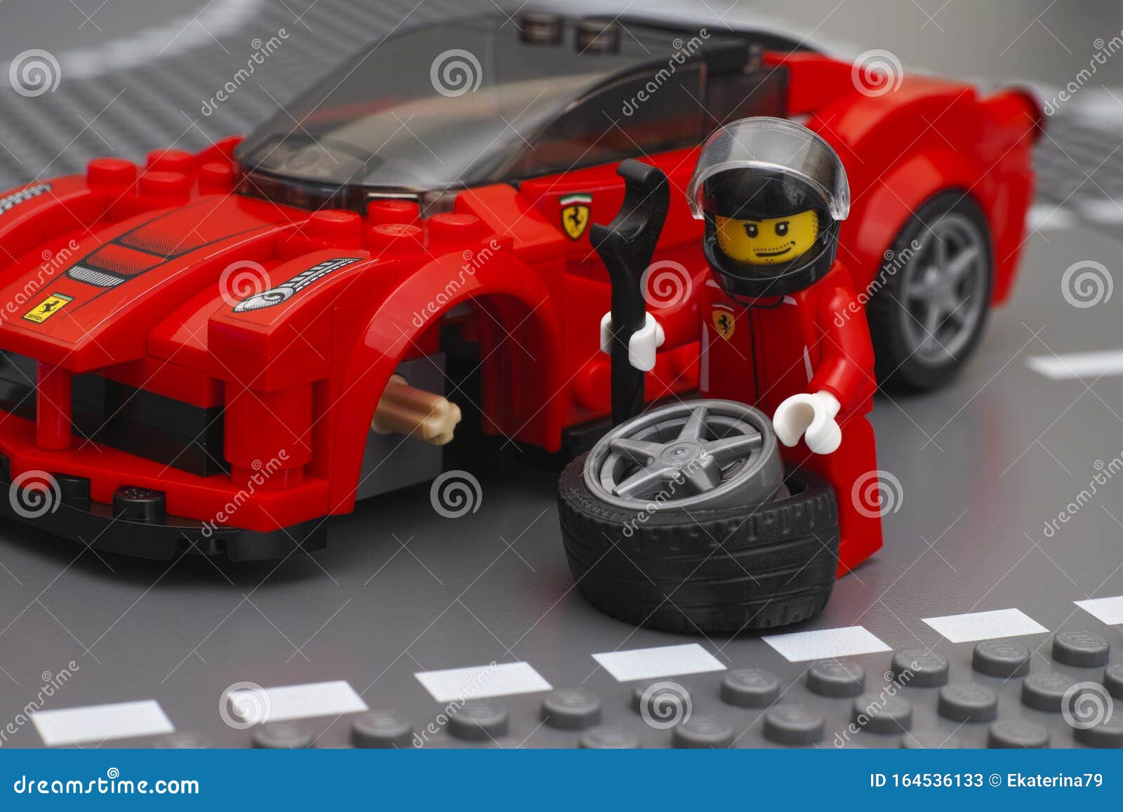 Lego Driver is Fixing Wheel of LaFerrari by Lego Speed Champions ...