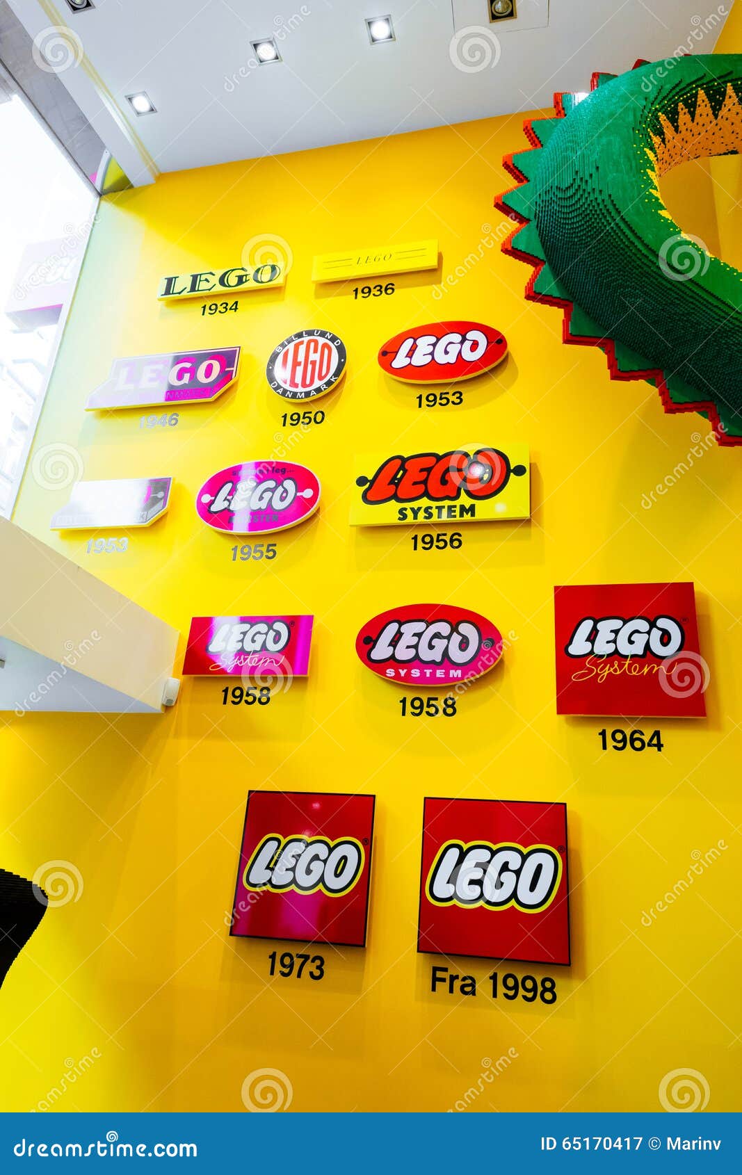 The Lego Logo through Years in Store in Copenhagen, Denmark Editorial Photography - of colorful, business: 65170417