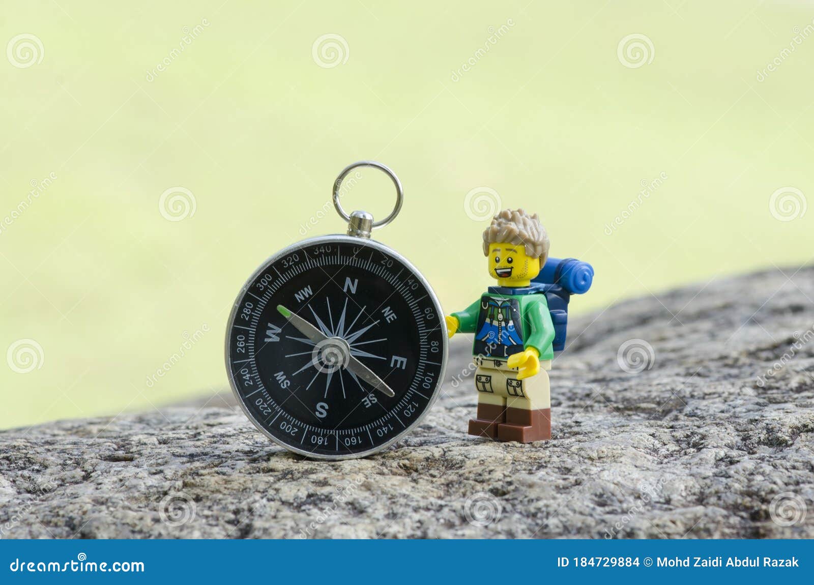 Lego Hiker with Soft Background. this Minifigure is from Collectable Series 16 Editorial Stock Image - Image lifestyle, 184729884