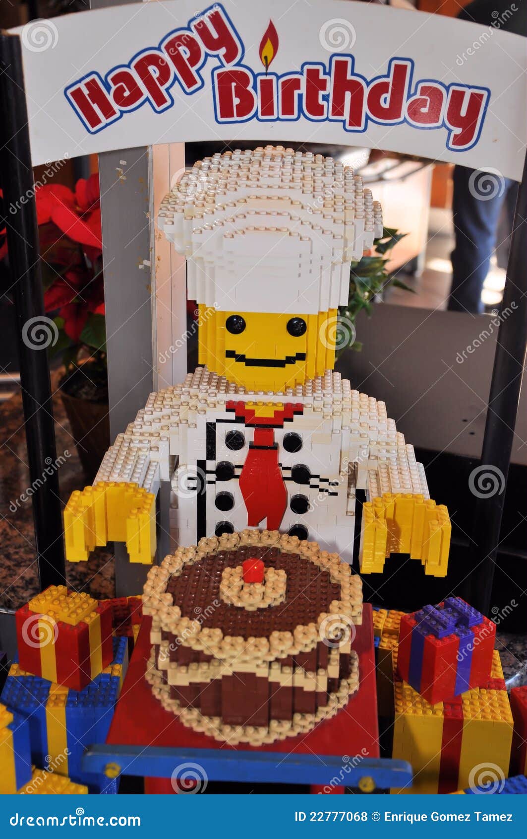 Lego Sculpture Happy Birthday Stock Photo Megapixl