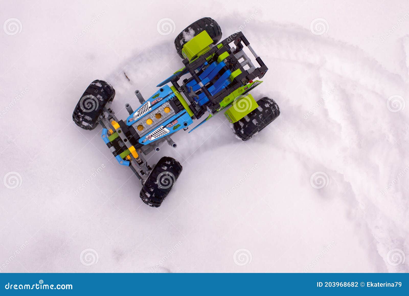 Lego Technic Off-Roader on the Snow Editorial Photography - Image of road: