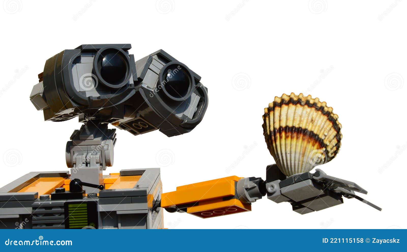 Lego Wall E Robot From Disney Pixar Movie Offering A Bivalve Common Cockle Seashell Latin Name Cerastoderma Edule Editorial Stock Photo Image Of Left Seashell