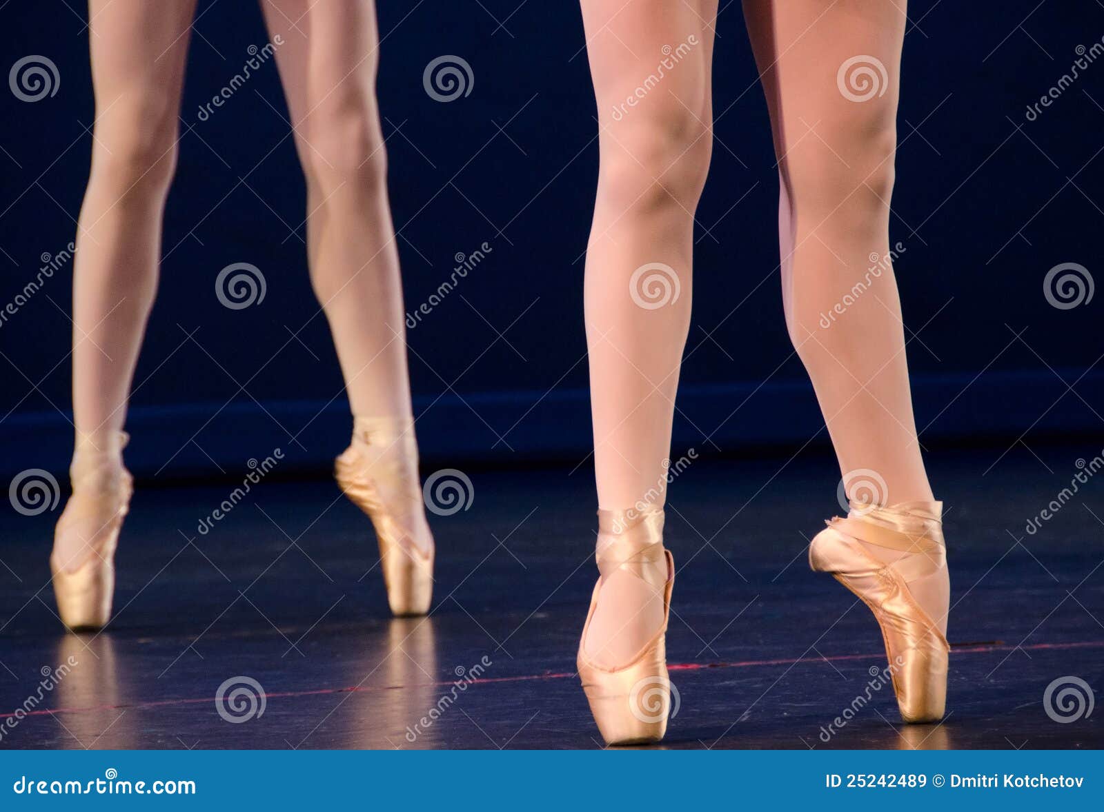 Legs of Duo of Ballerinas on Pointe Stock Image Image of blue, class