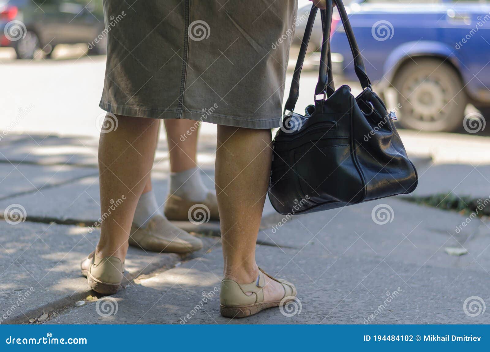Legs Of A Mature Woman Outdoors Stock Photo 194484102