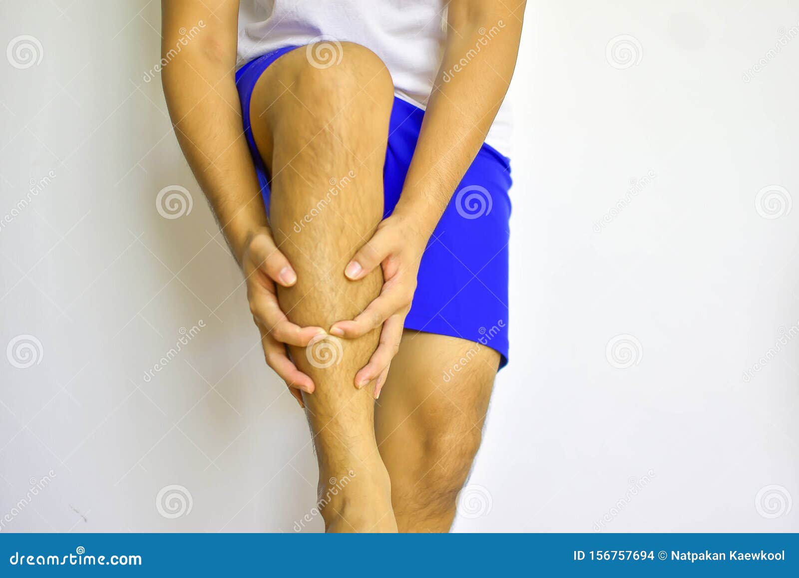 The Legs of Men are Severe Pain.body Part Stock Photo Image of