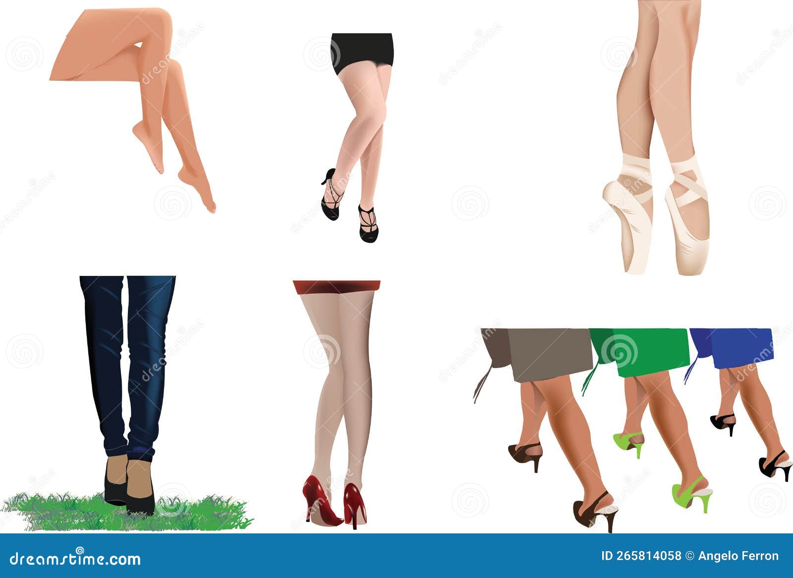 Legs of Moving and Sports Women- Stock Vector - Illustration of