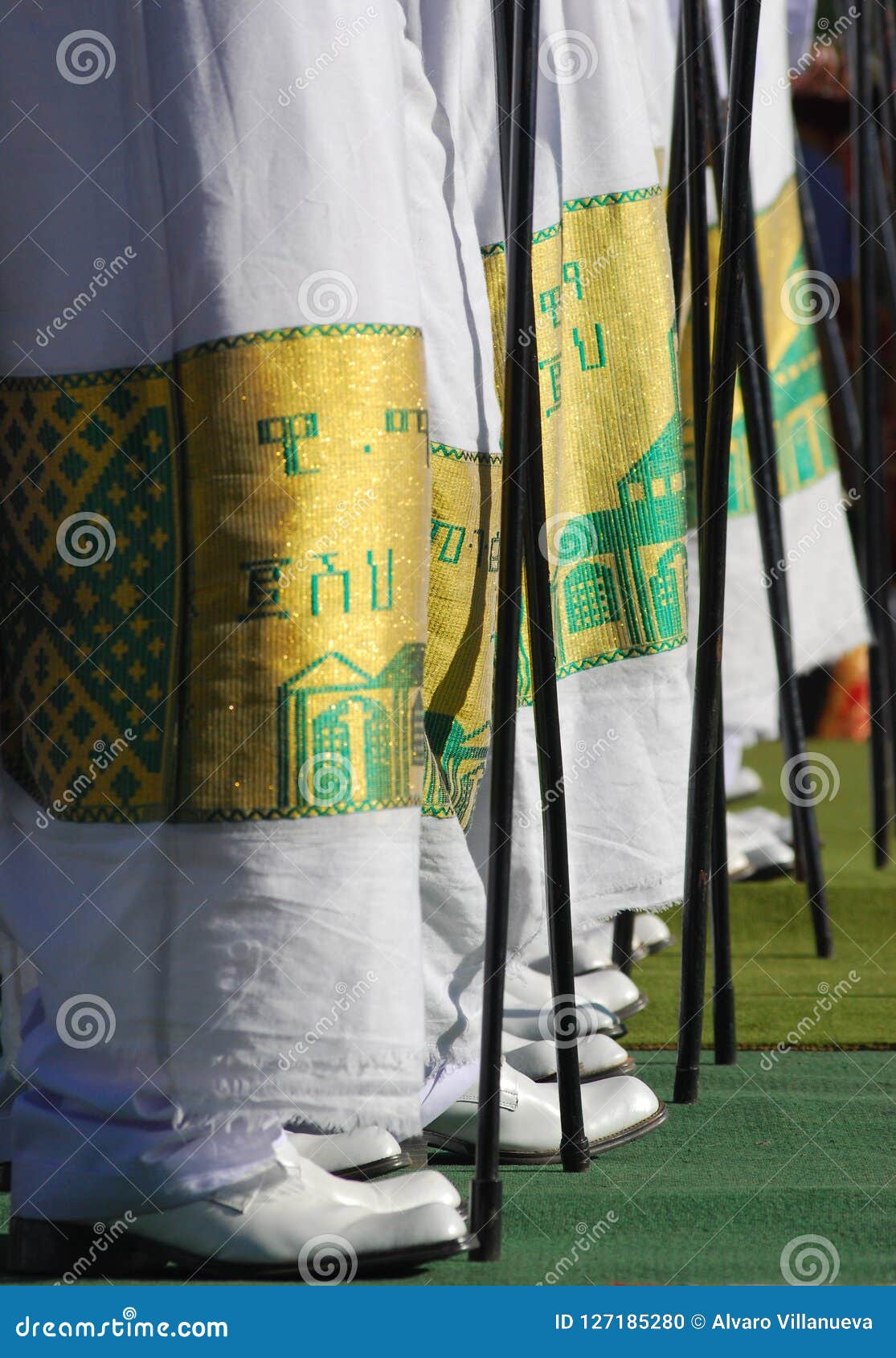 ethiopia, legs of orthodox priests
