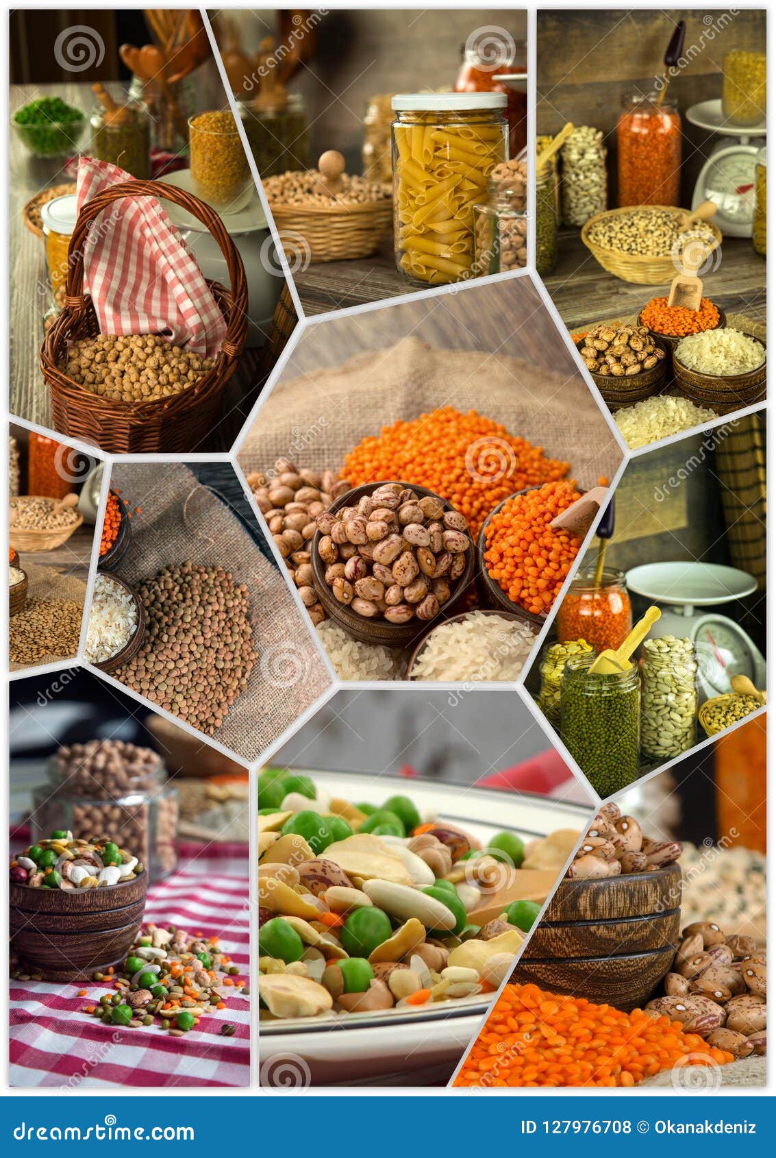 Legumes Natural Raw Mix Food Collage Stock Photo Image of legume