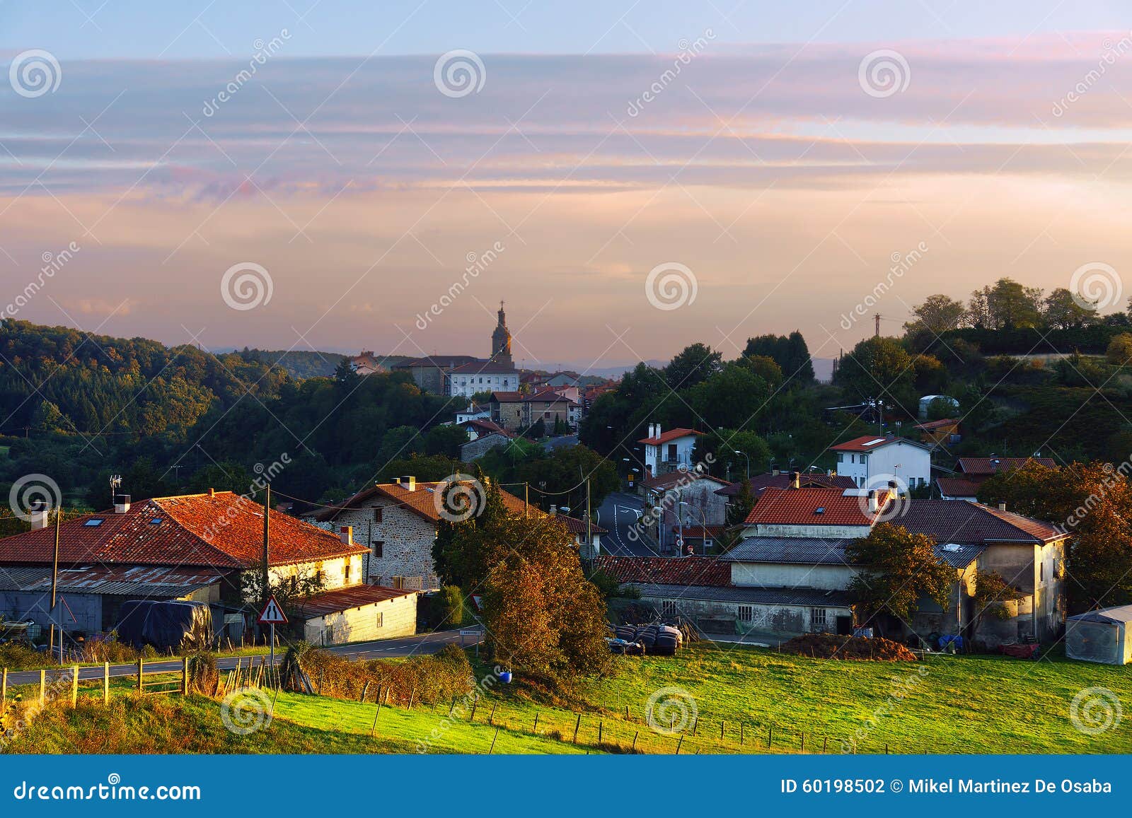 legutio village in alava