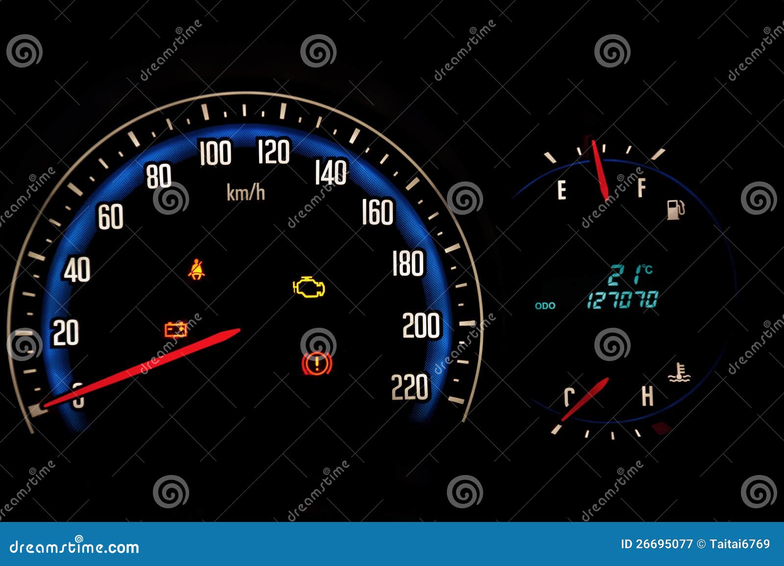 Lehrenmeßinstrument für ein Auto heute. Lehrenmeßinstrument für Autofahrzeug heute.