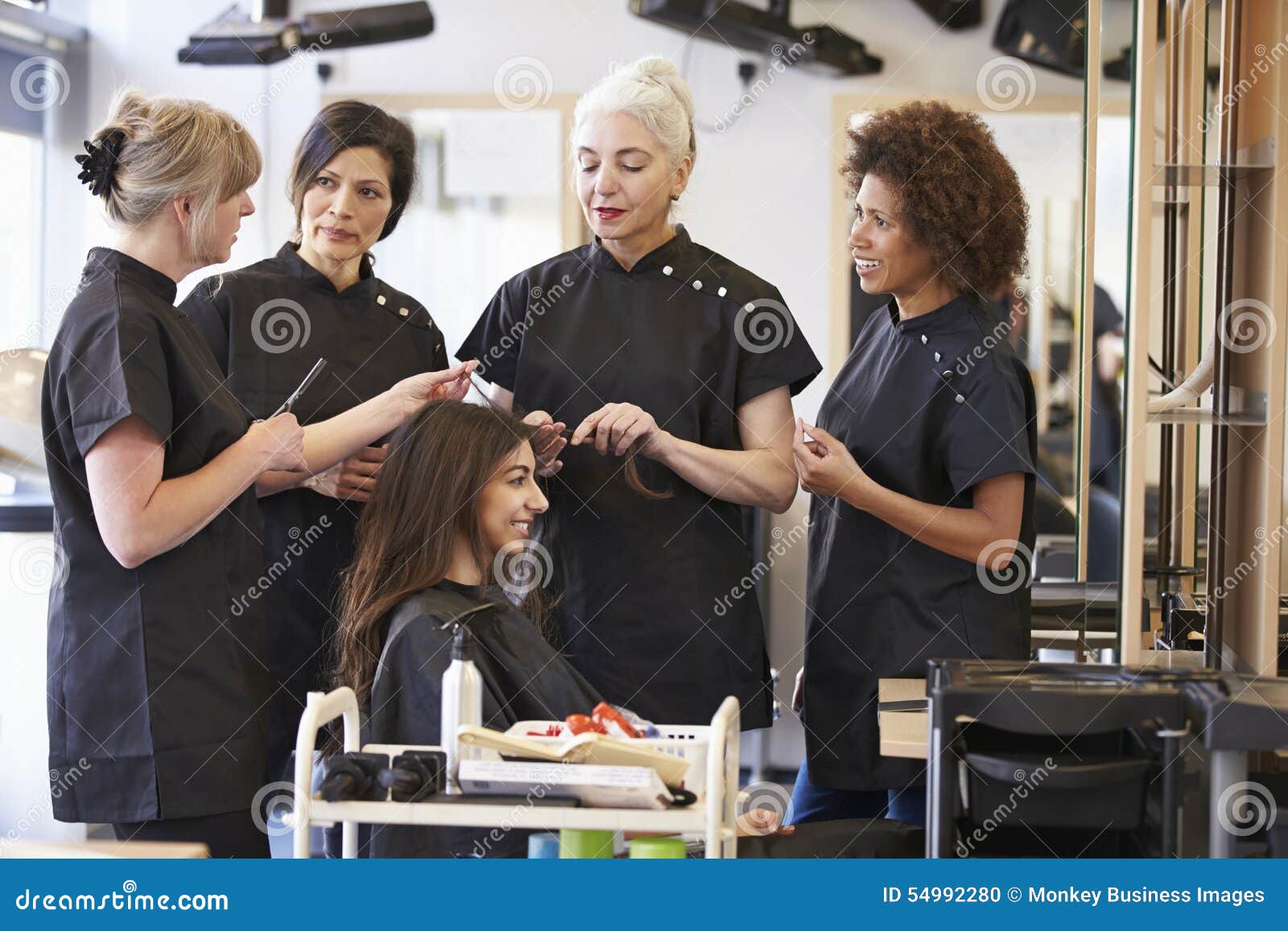 Lehrer Training Mature Students in Der Frisur Stockfoto Bild von