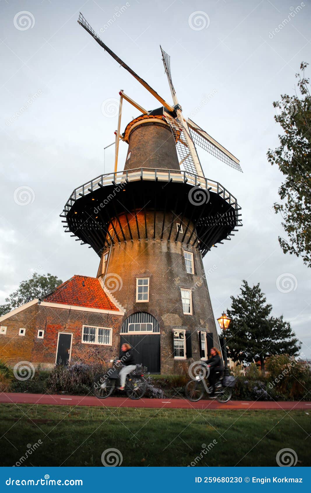 Molen De Valk Is A Tower Mill And Museum In Leiden Netherlands Editorial Image Image Of 