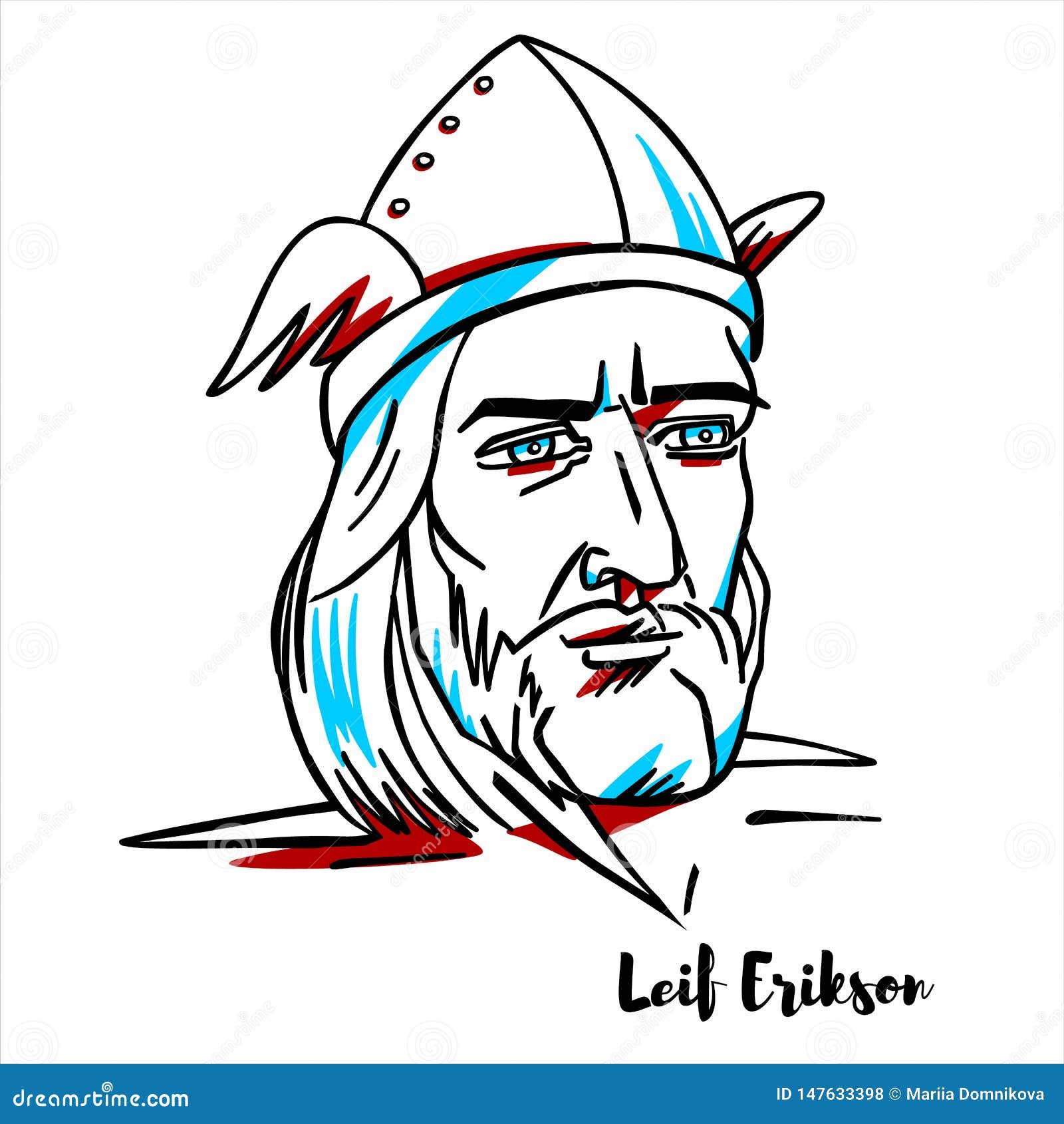 leif-erikson-portrait-stock-vector-illustration-of-antique-147633398