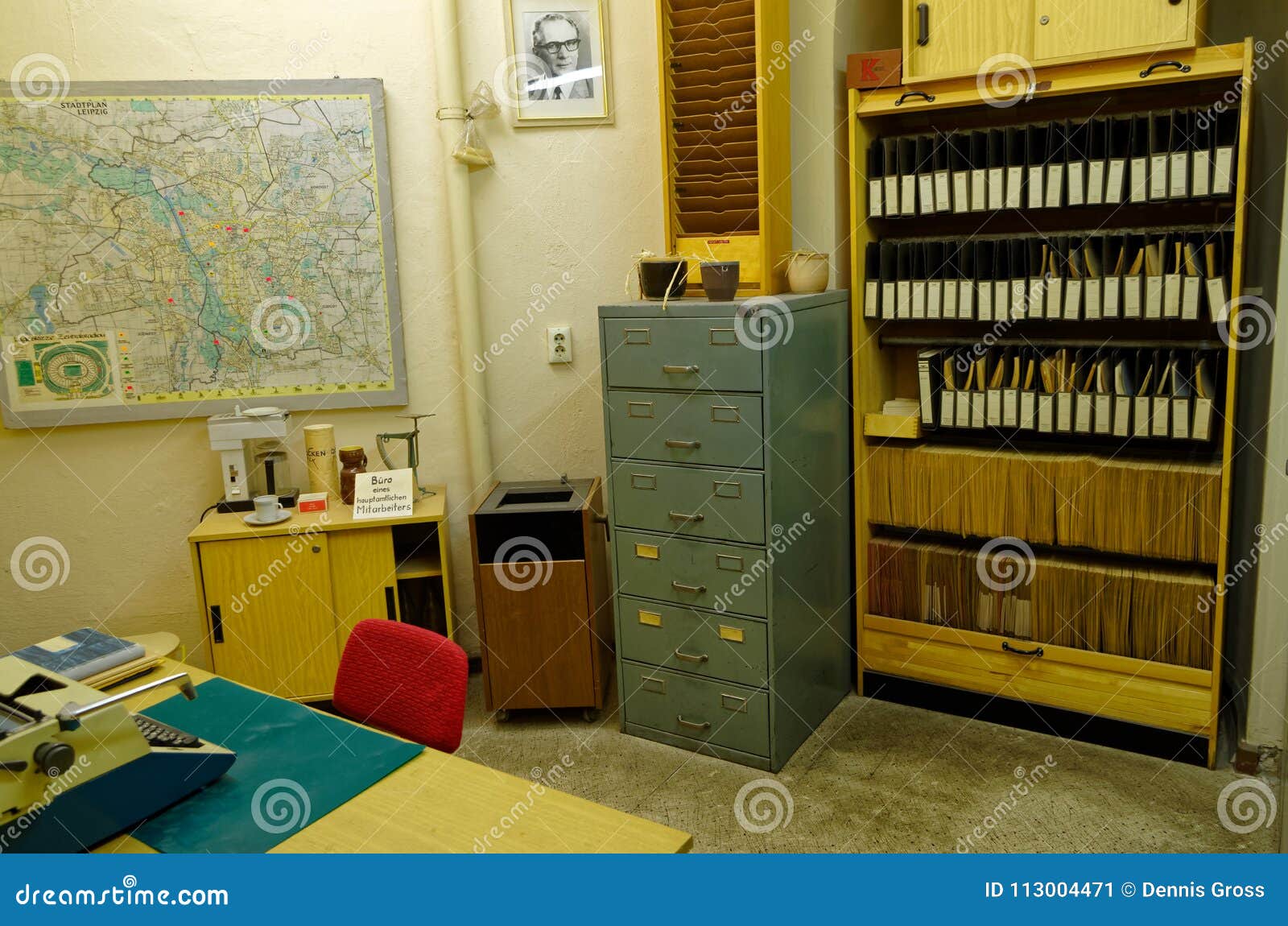 Stasi Museum Presents An Office Interior Of The Senior Officials