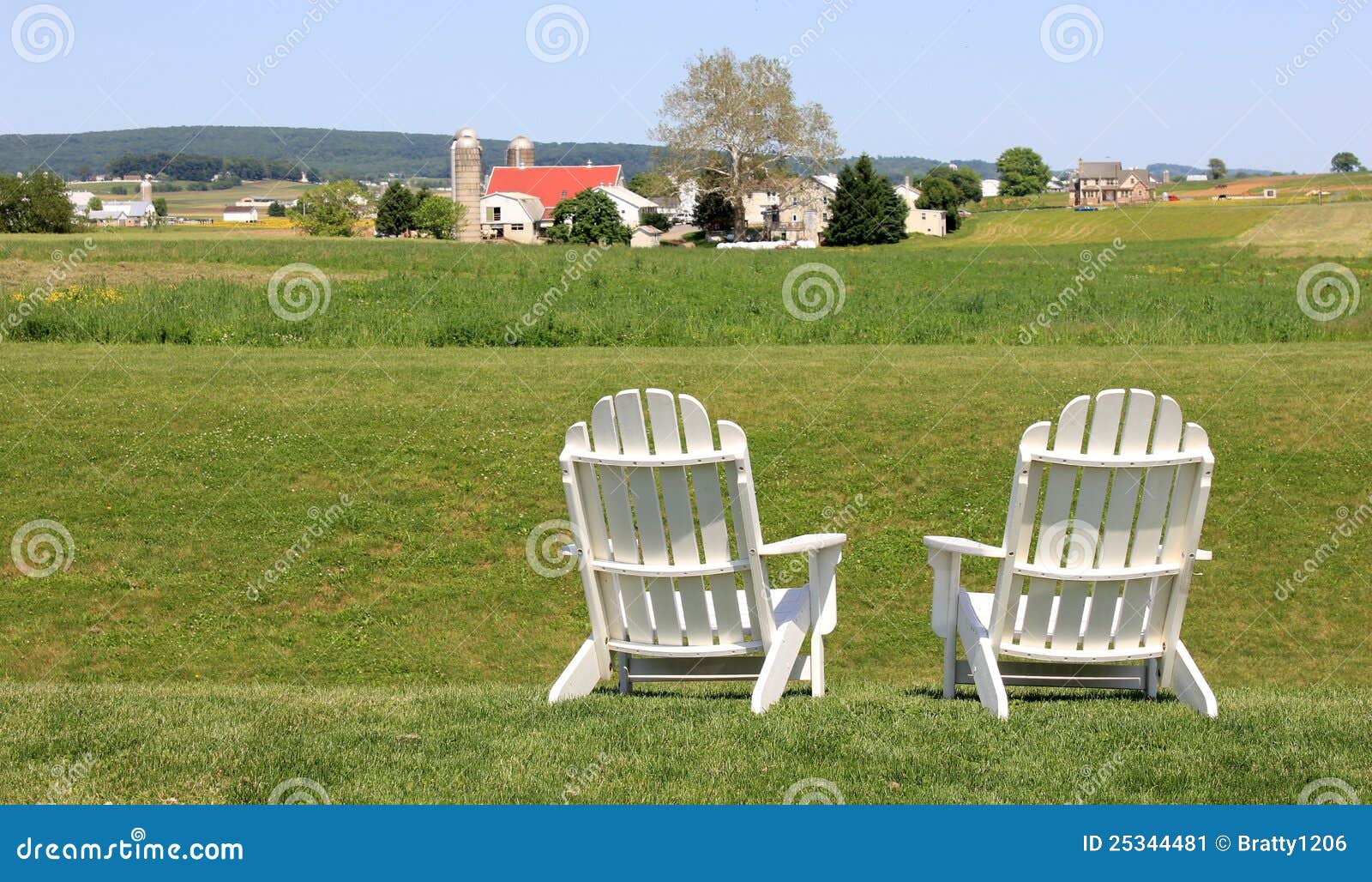 Leisure adirondack chairs stock image. Image of chairs 25344481