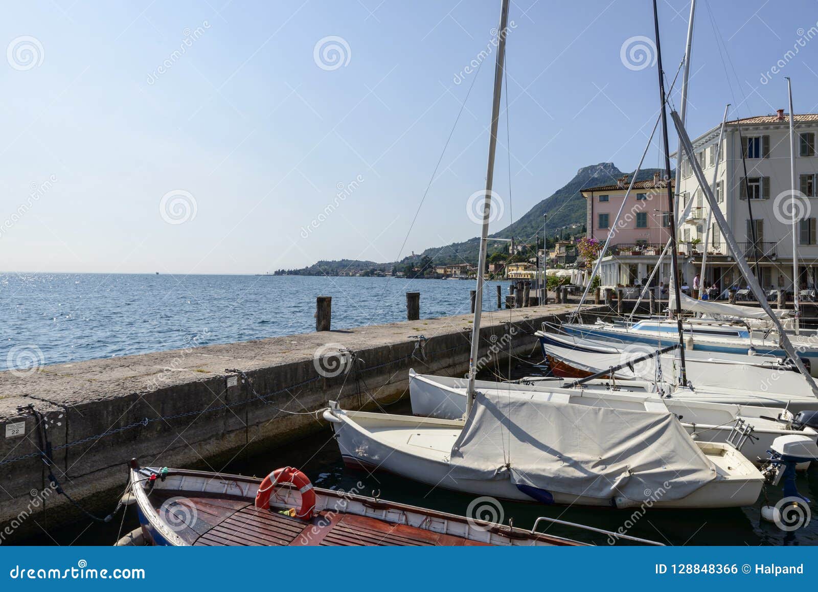 leisure harbor on garda lake, gargnano, italy