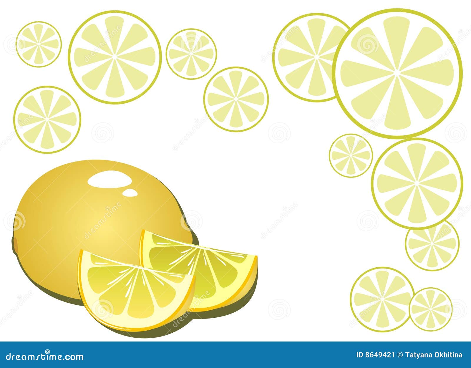 Lemon background stock vector. Illustration of artistic - 8649421