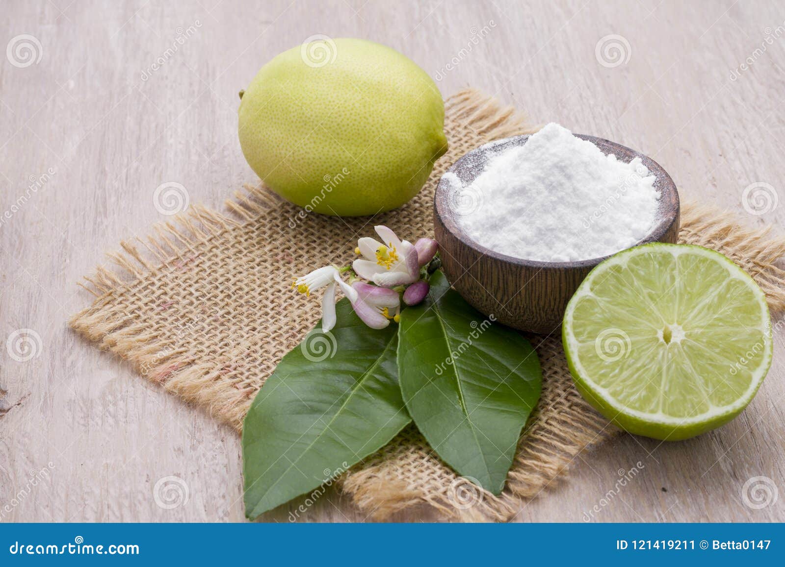 Lemon and Baking Soda on the Table Stock Image Image of friendly