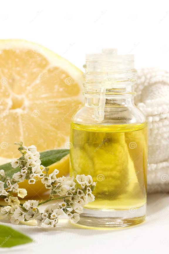 Lemon basil massage oil stock photo. Image of flower, massage 9587736