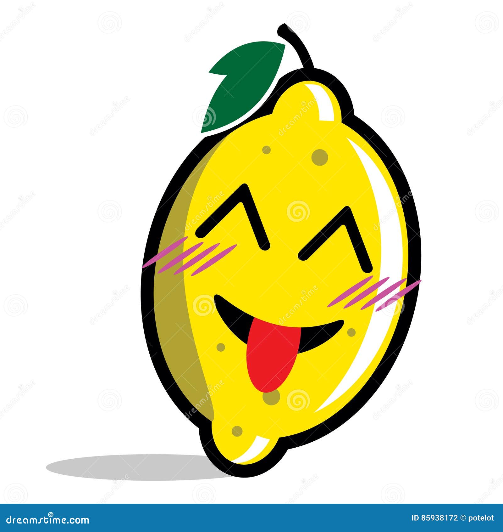 Lemon cartoon character stock vector. Illustration of organic - 85938172